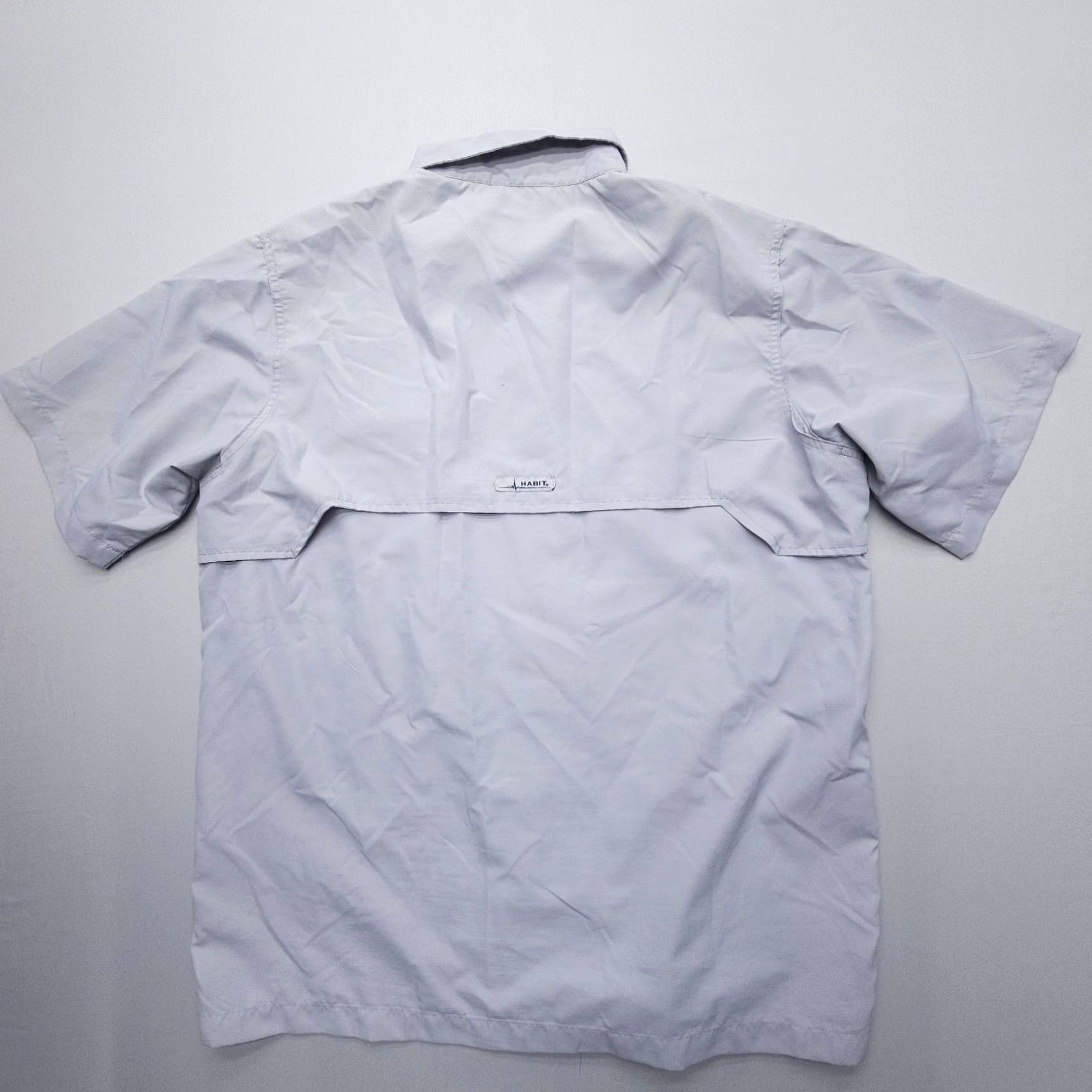 Habitat Habit Short Sleeve Button-Up Shirt Mens Large Gray Outdoor Venture 90s? Size US L / EU 52-54 / 3 - 2 Thumbnail