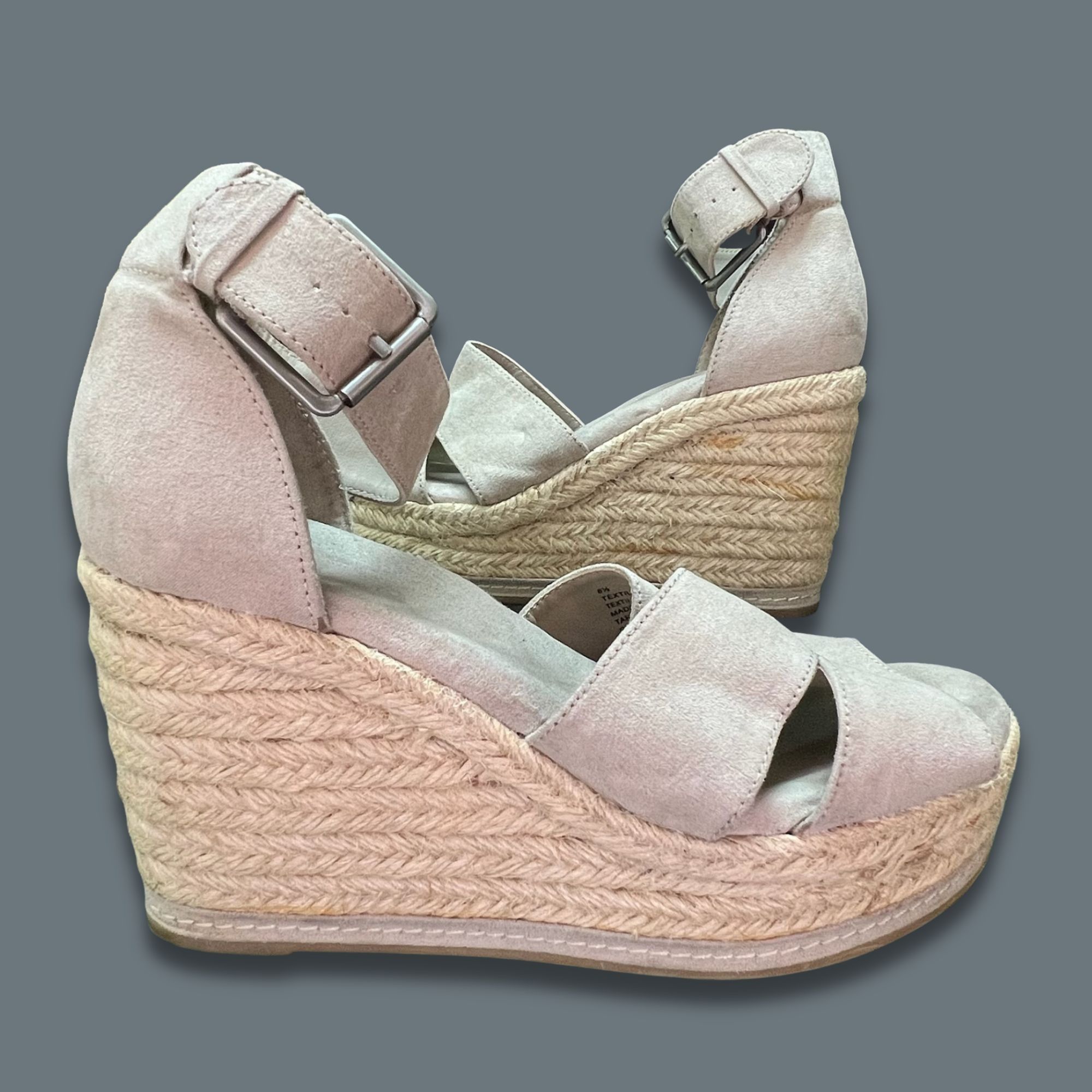 Other Caroline Microsuede Ankle Strap Espadrille Wedge Platform Sa Size US 8.5 / IT 38.5 - 3 Thumbnail