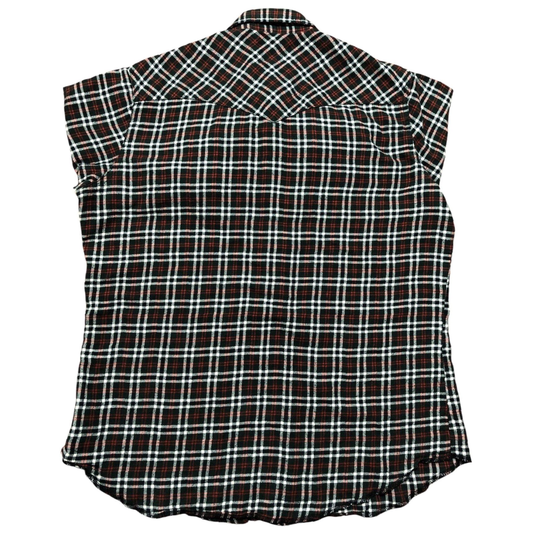 Wrangler Vtg Wrangler Shirt Men Black Red Plaid Flannel Pearl Snap Western Wrancher Shirt Size US L / EU 52-54 / 3 - 3 Thumbnail