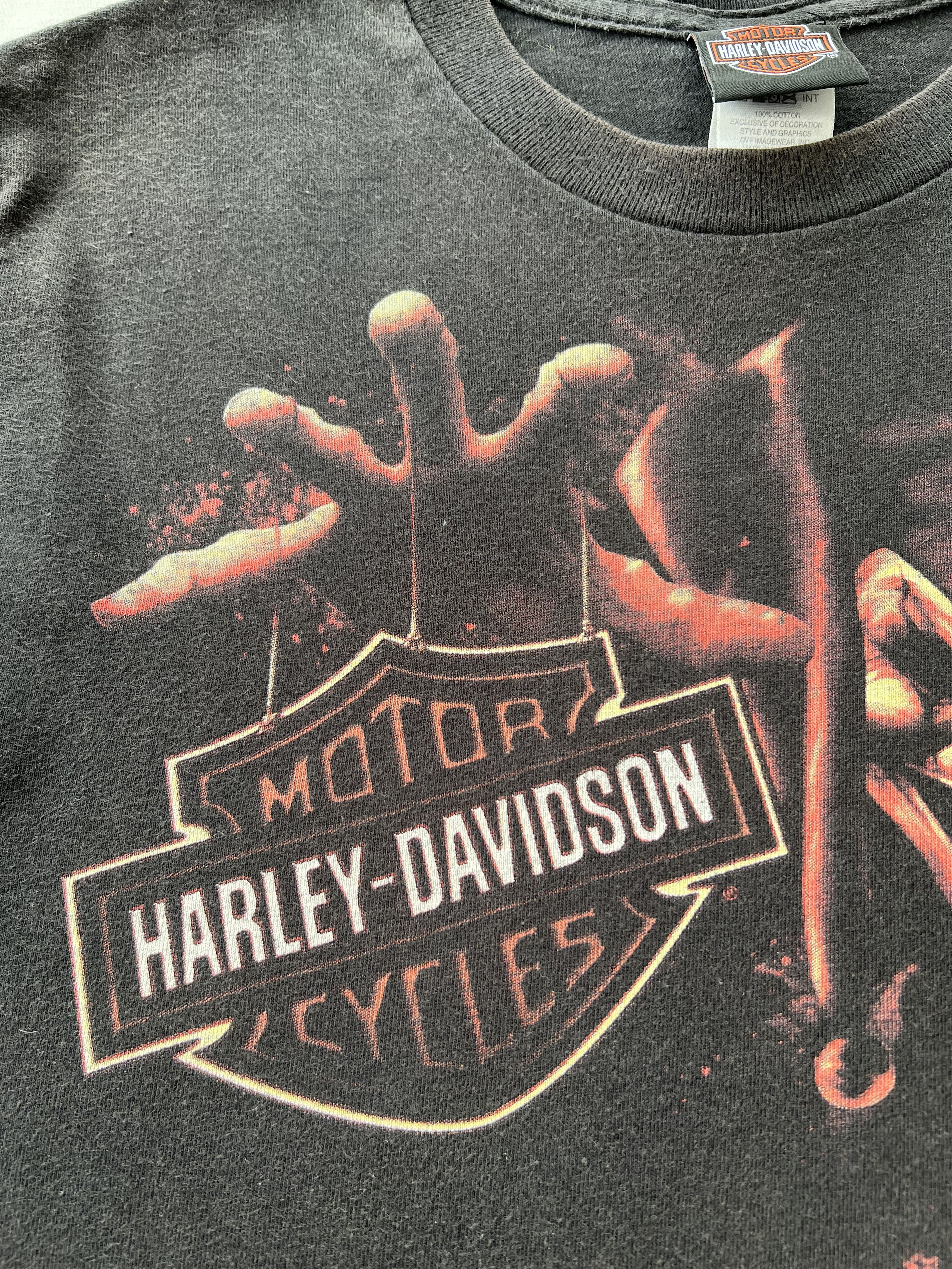 Harley Davidson Vintage 2000s Harley Davidson Joker Clown Austria T-shirt Size US M / EU 48-50 / 2 - 5 Thumbnail