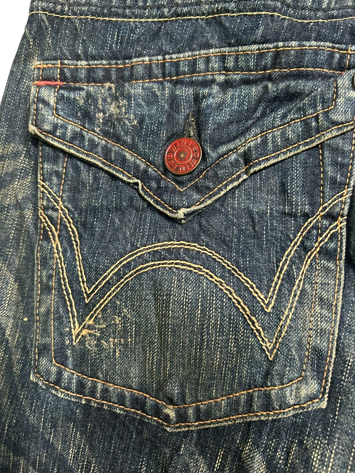 Edwin × If Six Was Nine × Kapital FLARE EDWIN BLUETRIP Distressed Japanese Punk Style Denim 🎌🎌 Size US 35 - 16 Thumbnail