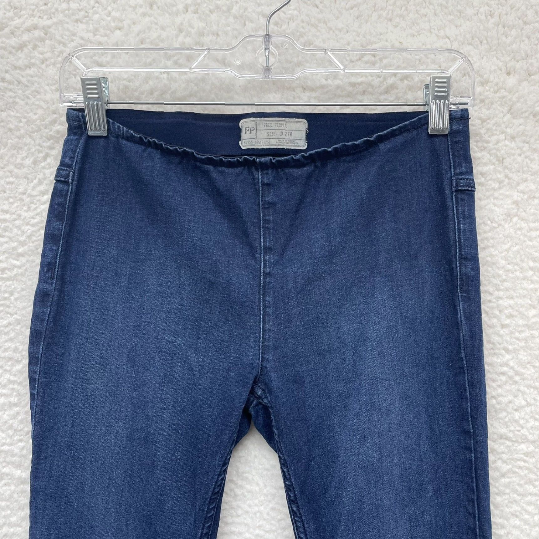 Free People Free People Flare Jeans Jeans Regular 6 Blue Dark Wash 70s Hippie Boho Stretch Mens Womens Girls Size 28" / US 6 / IT 42 - 3 Thumbnail