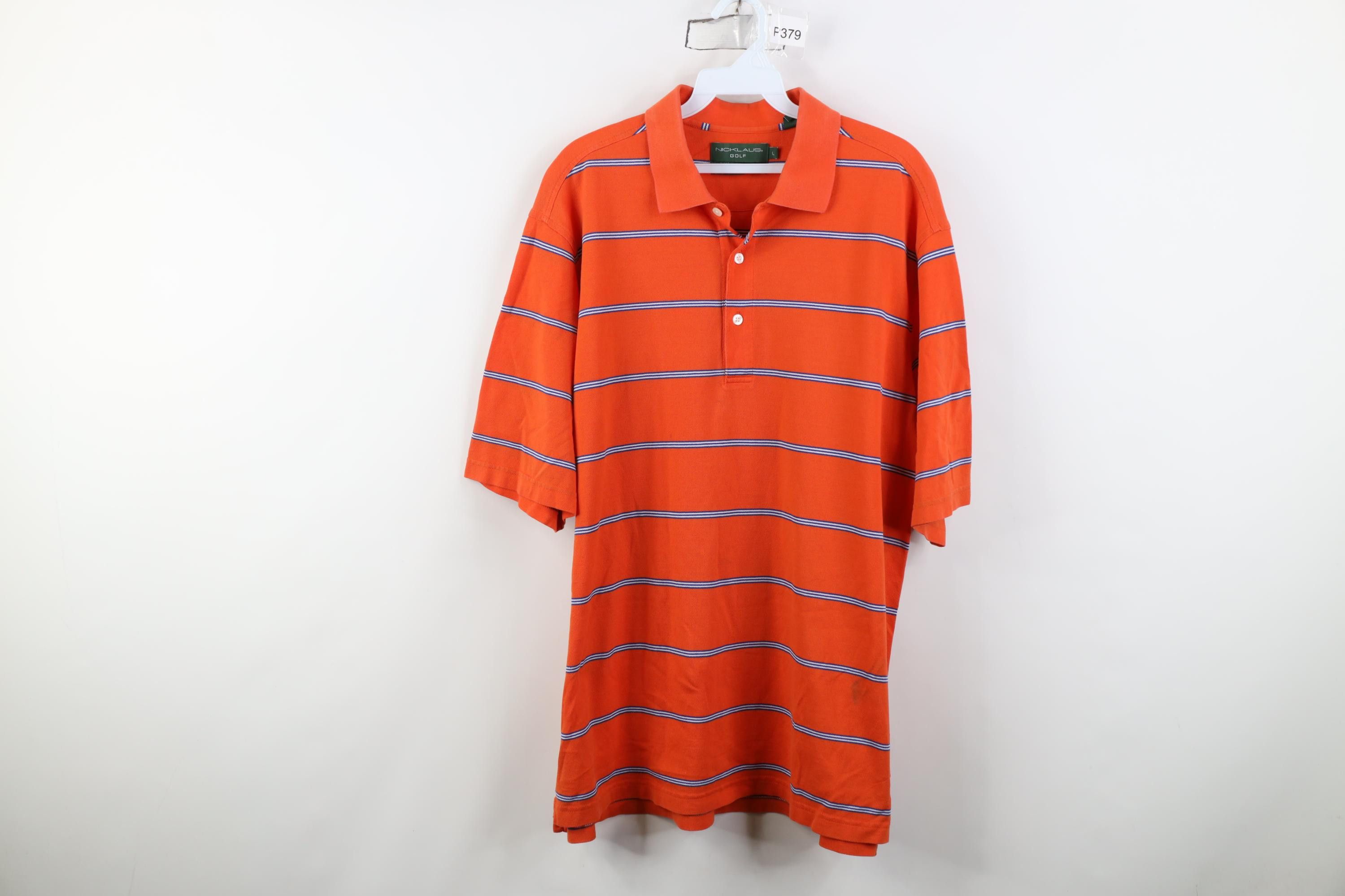 Vintage Vintage 90s Streetwear Knit Collared Golf Polo Shirt Orange Size US L / EU 52-54 / 3 - 1 Thumbnail