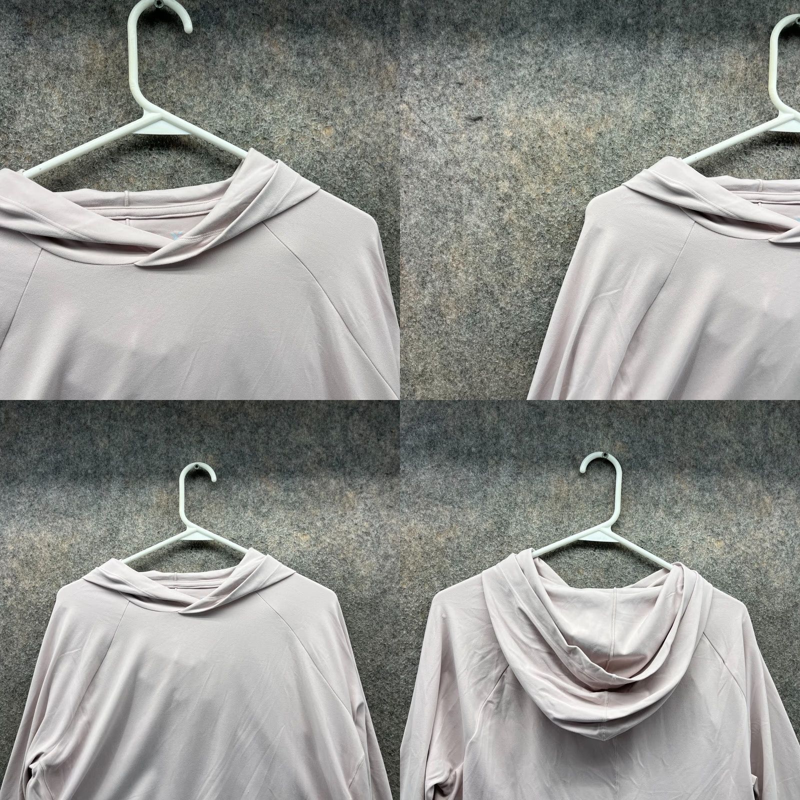 Vintage FLX Hoodie Womens Medium Pastel Pink Cropped Active Nylon Lightweight Sweatshirt Size M / US 6-8 / IT 42-44 - 8 Thumbnail