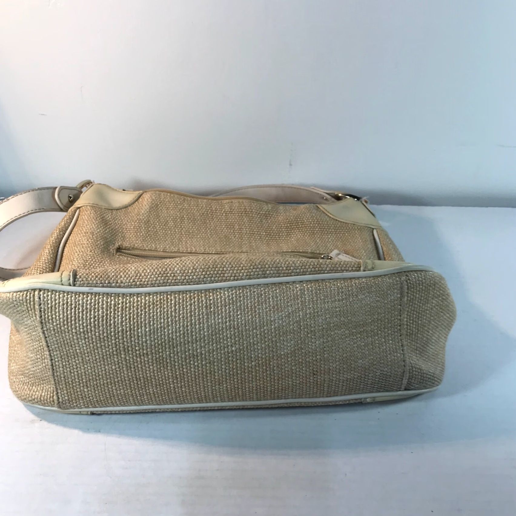 Etienne Aigner VINTAGE Etienne Aigner Women's Shoulder Bag Leather & Tweed Medium Beige White Casual Travel Pack Size ONE SIZE - 7 Thumbnail