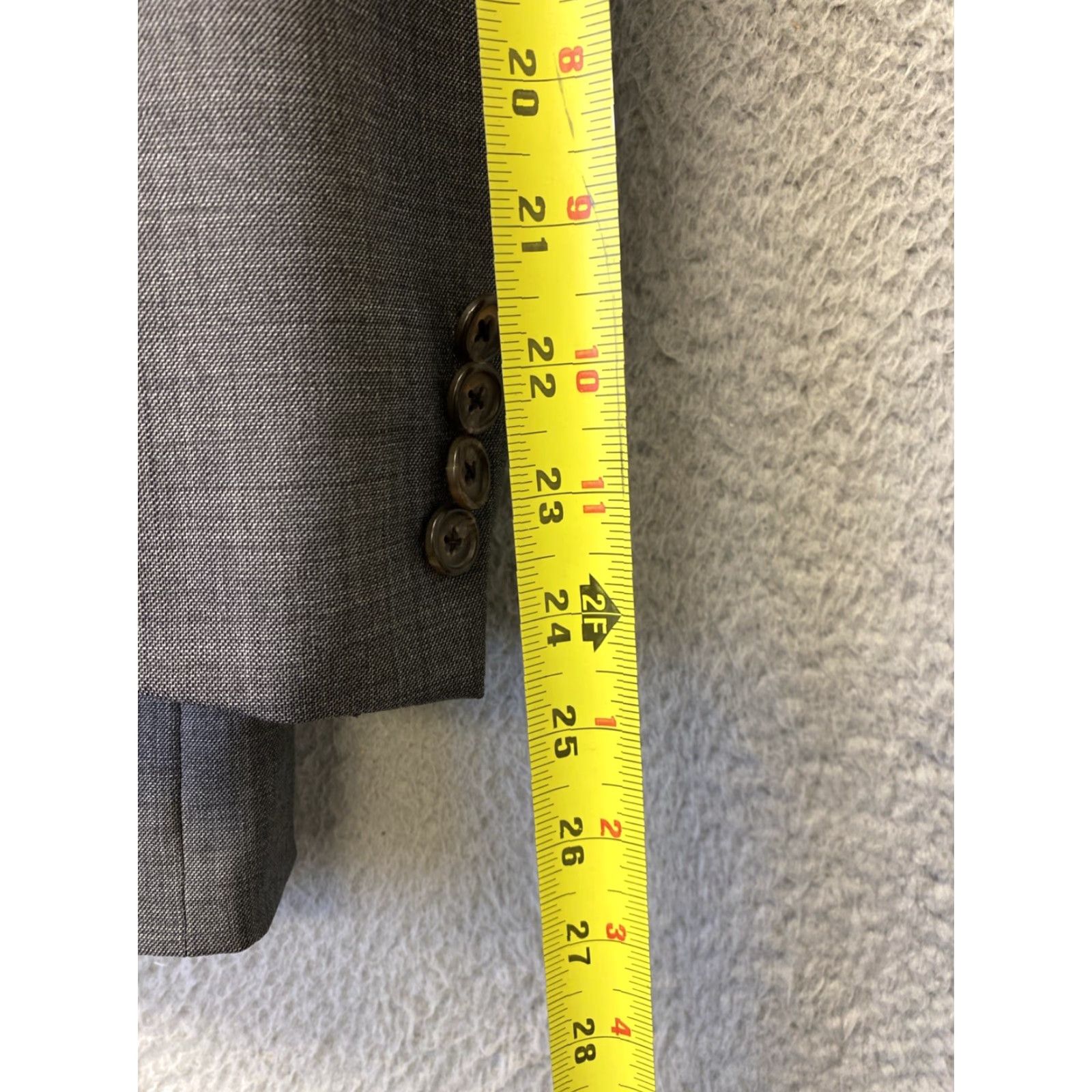 Ralph Lauren VINTAGE Ralph Lauren Wool Single Breasted Blazer Men 42R Gray Business Casual Sport Coat 90s Mens Size 42R - 5 Thumbnail