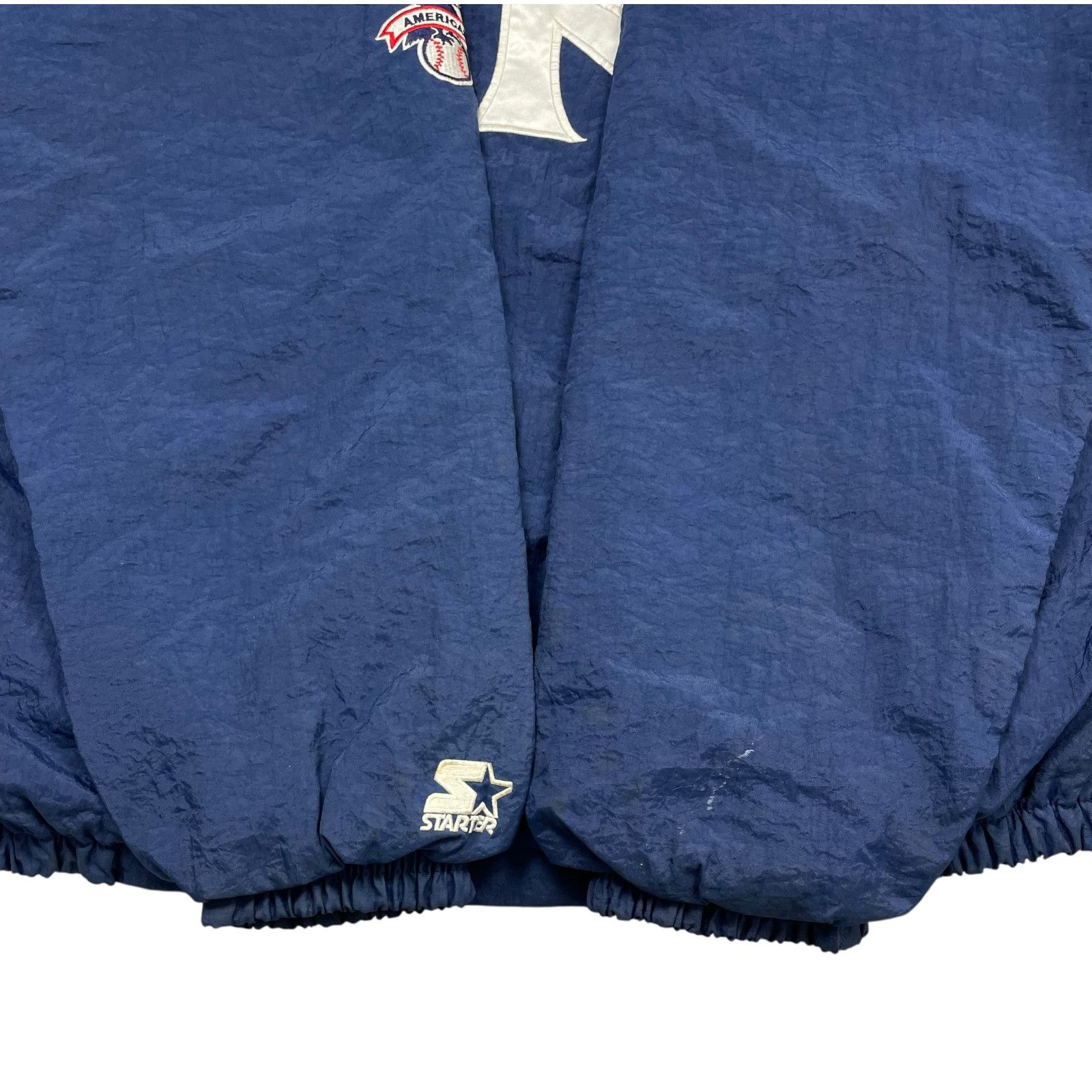 MLB VTG 90s NEW YORK YANKEES HOODED STARTER QUILT LINING JACKET Size US XL / EU 56 / 4 - 10 Thumbnail