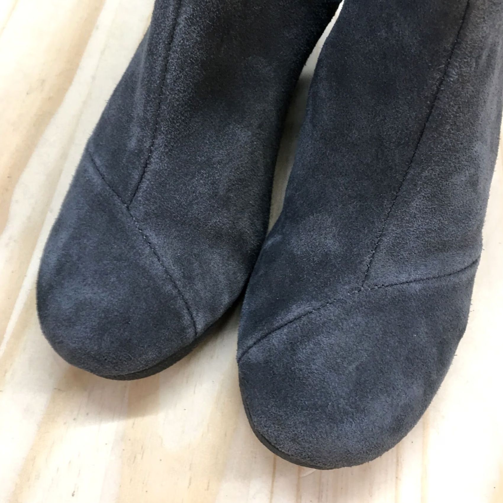 Toms TOMS Boots Womens 8 Kelsey Ankle Wedge Booties Gray Suede Pull On Size US 8 / IT 38 - 4 Thumbnail