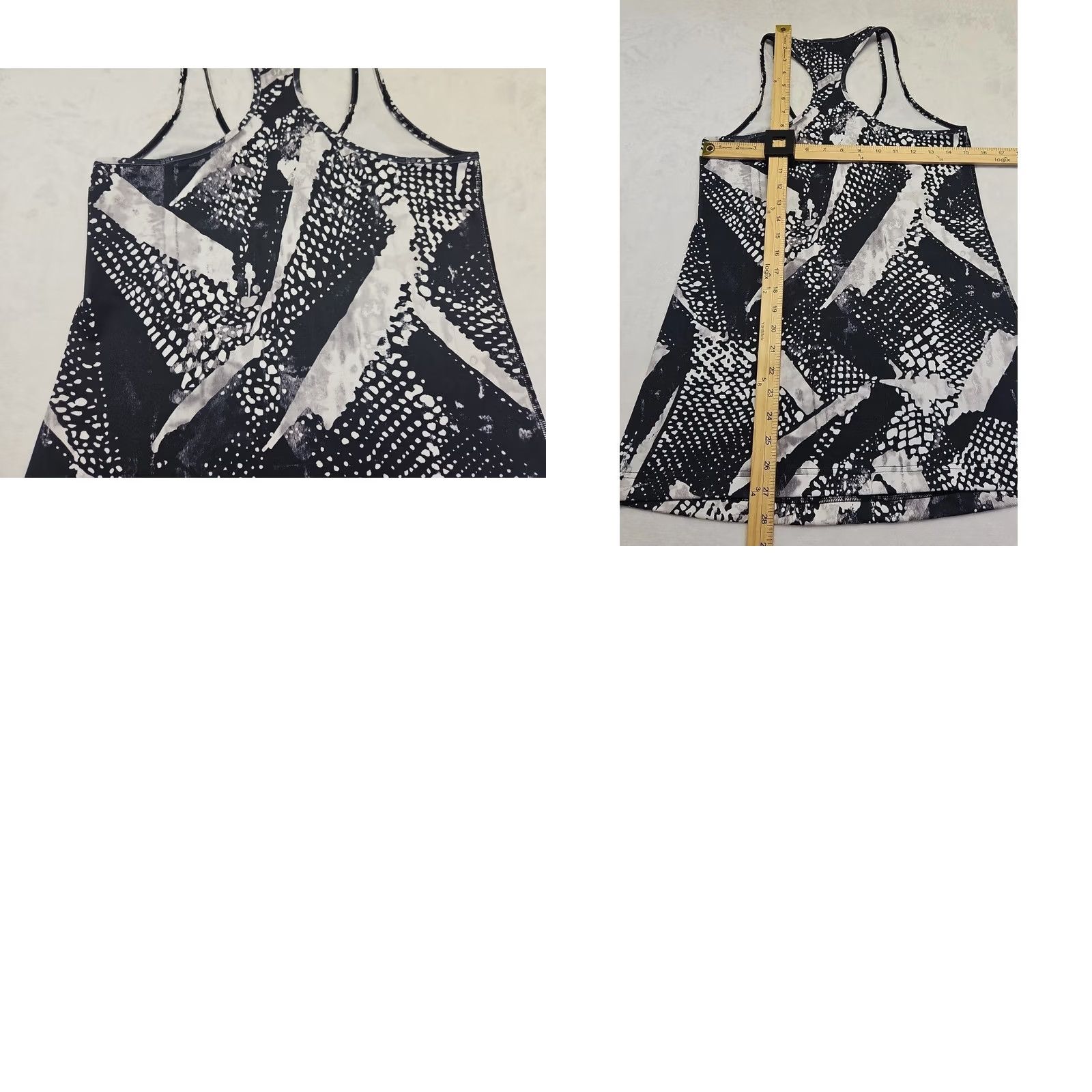 Lululemon Lululemon Womens Racerback Tank Top Black White Abstract Print Yoga Workout Med Size M / US 6-8 / IT 42-44 - 8 Thumbnail