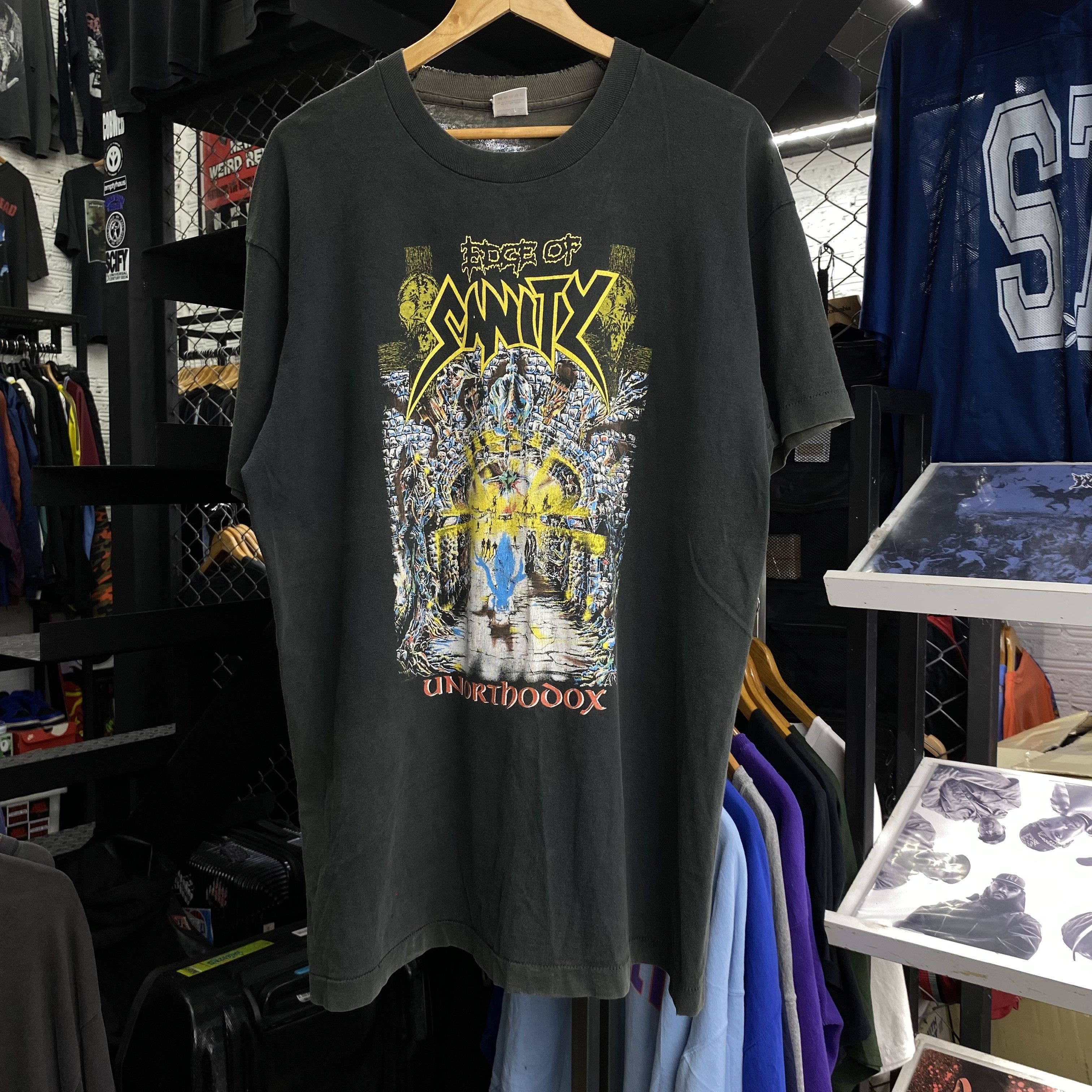 Band Tees EDGE OF SANITY UNORTHODOX Rare Vintage 1992 Size US XL / EU 56 / 4 - 1 Thumbnail