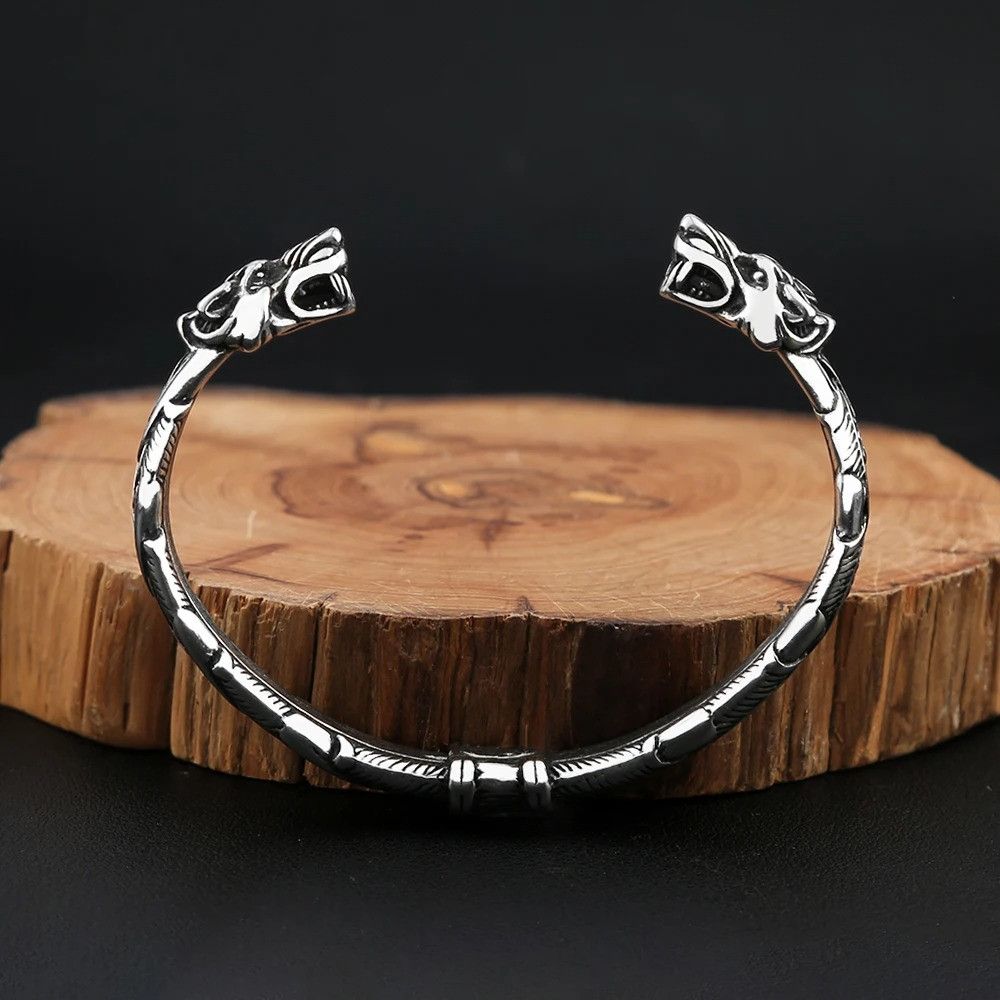 Other Classic Viking Double Tiger Head Bracelet Size ONE SIZE - 2 Thumbnail