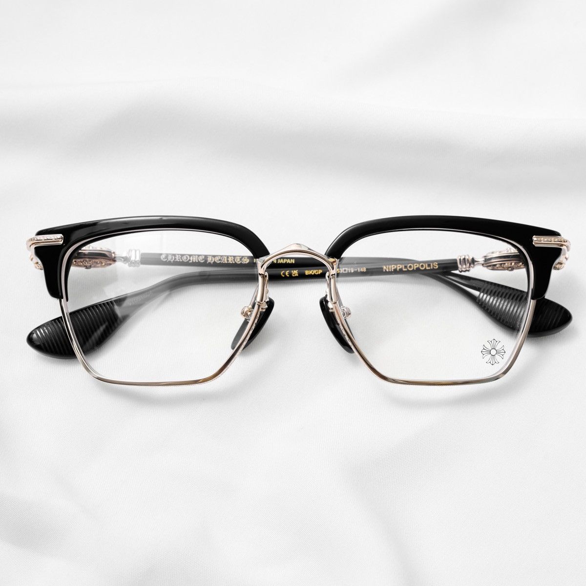Chrome Hearts CHROME HEARTS NIPPLOPOLIS BLACK GOLD PLATED GLASSES Size ONE SIZE - 6 Thumbnail