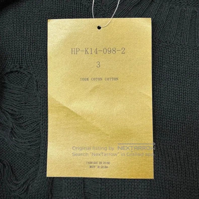Yohji Yamamoto Yohji Yamamoto Distressed Round Neck Knit. Size US S / EU 44-46 / 1 - 5 Thumbnail