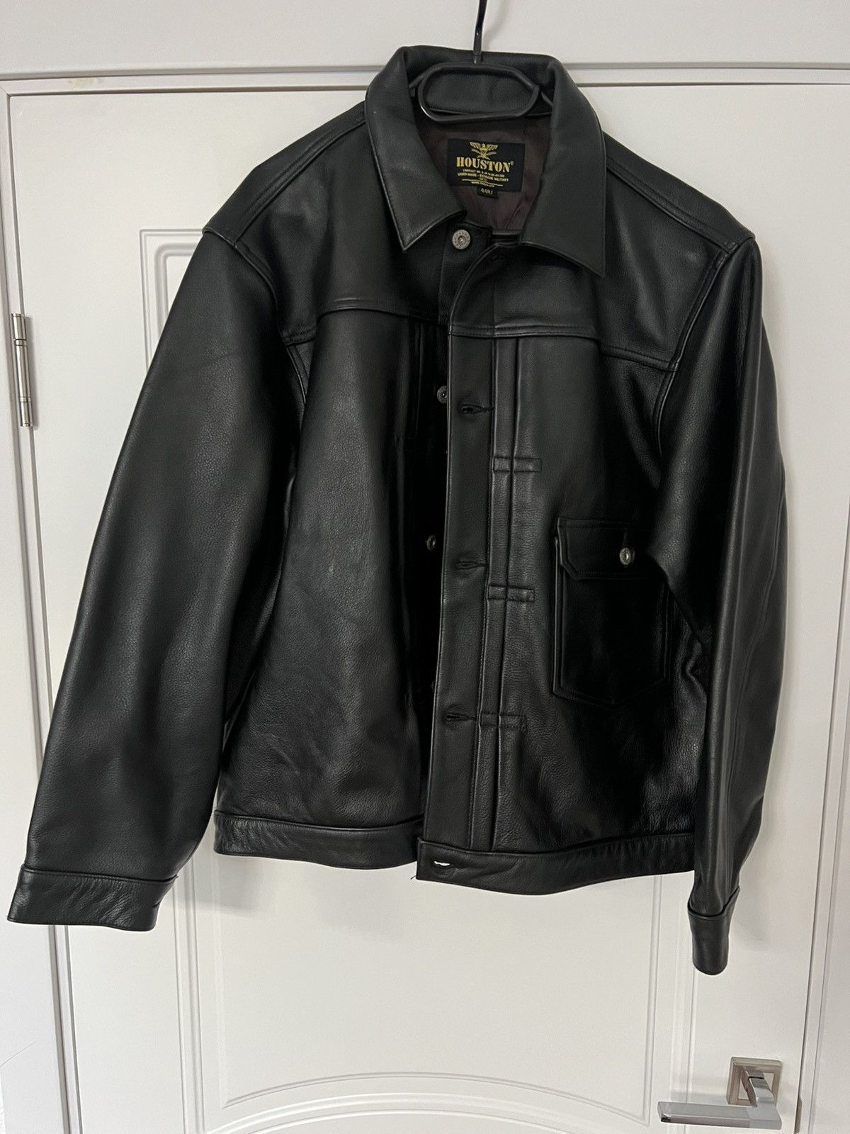 Vintage Custom Leather Jacket Hand Painted in Japan HOUSTON Size US S / EU 44-46 / 1 - 1 Thumbnail