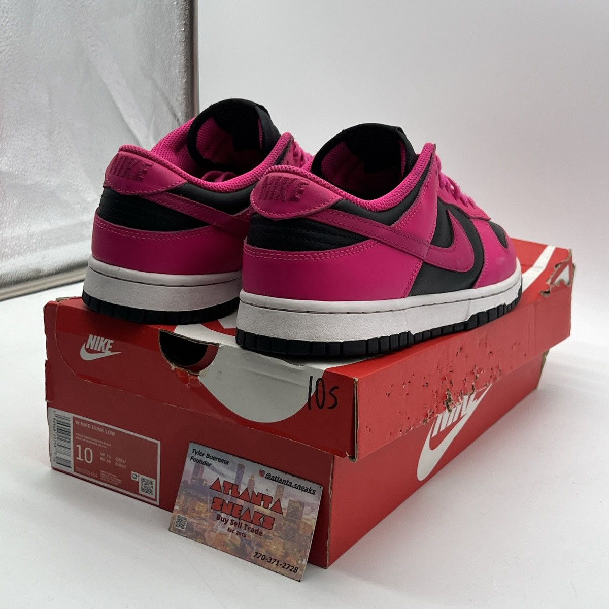 Nike Wmns dunk low fierce pink black Size US 10 / EU 43 - 5 Thumbnail