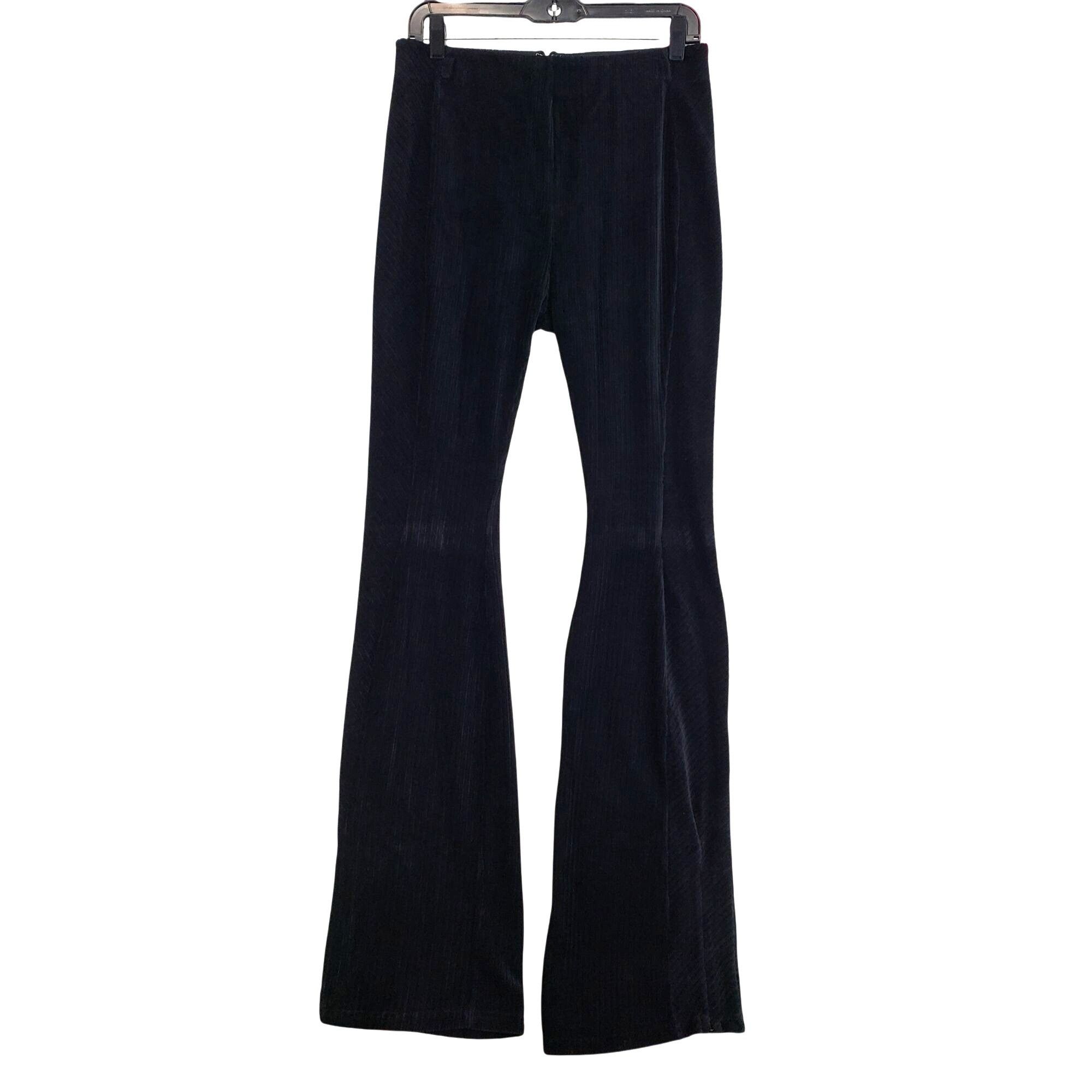 Maniere De Vior Manière De Voir Black Corduroy Flare Pants Size 14 Tall Inse Size 36" / US 14 / IT 50 - 1 Thumbnail