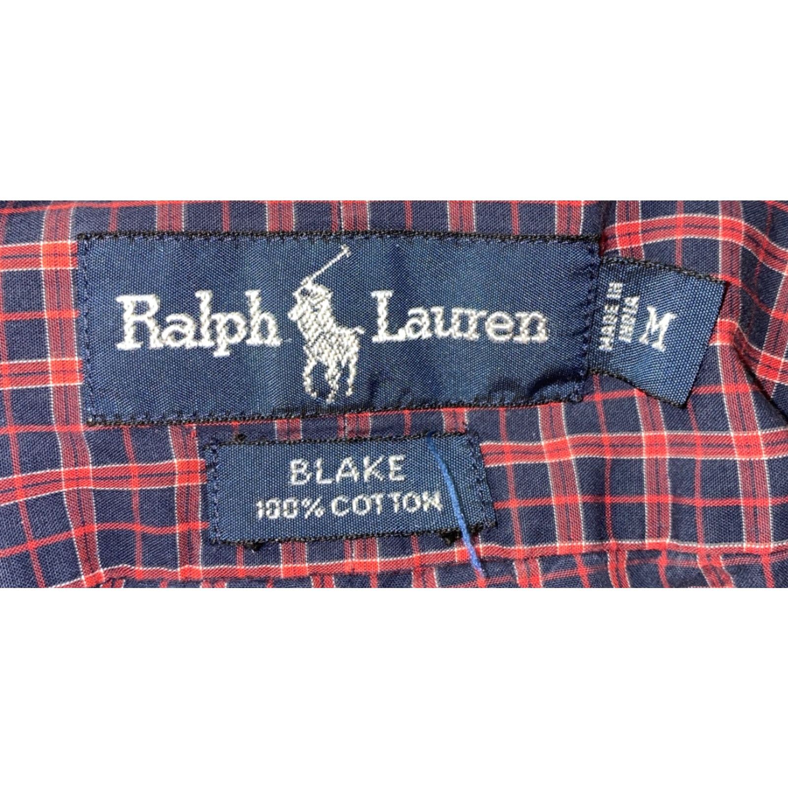 Ralph Lauren Ralph Lauren Blake Shirt Men Button-Up Long Sleeve Red/Blue Checkered Size M Regular Cotton Shirt Mens Size US M / EU 48-50 / 2 - 6 Thumbnail