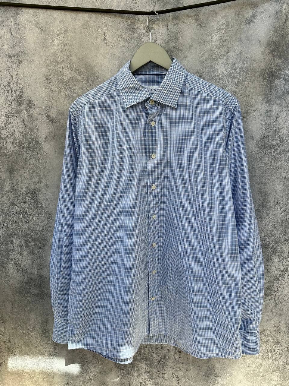 Eton Eton Contemporary Button Up Shirt Long Sleeve Plaid Size US XL / EU 56 / 4 - 2 Thumbnail