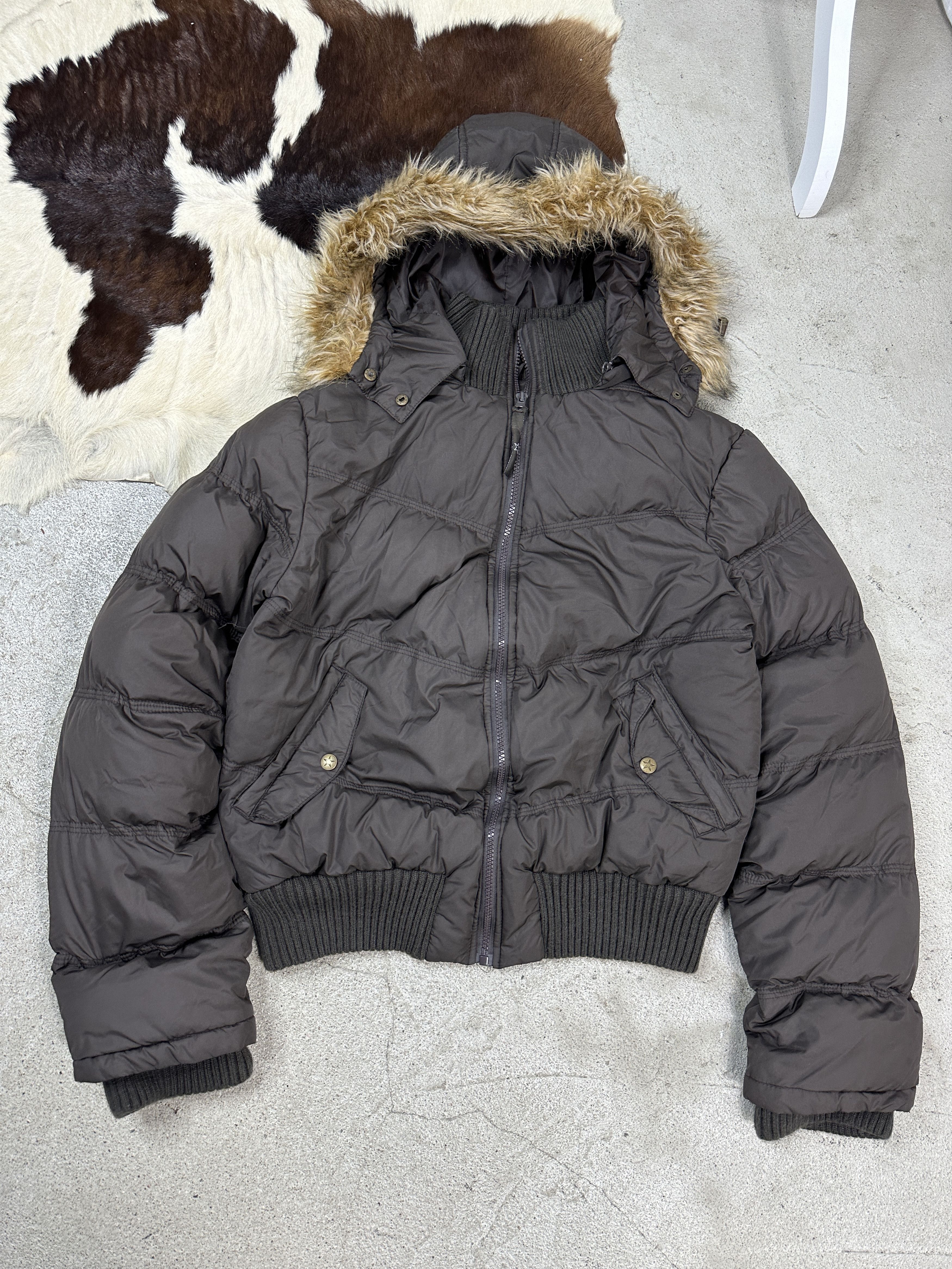 Vintage Women's Bomber Jacket Faux Fur Vintage Size L / US 10 / IT 46 - 1 Thumbnail