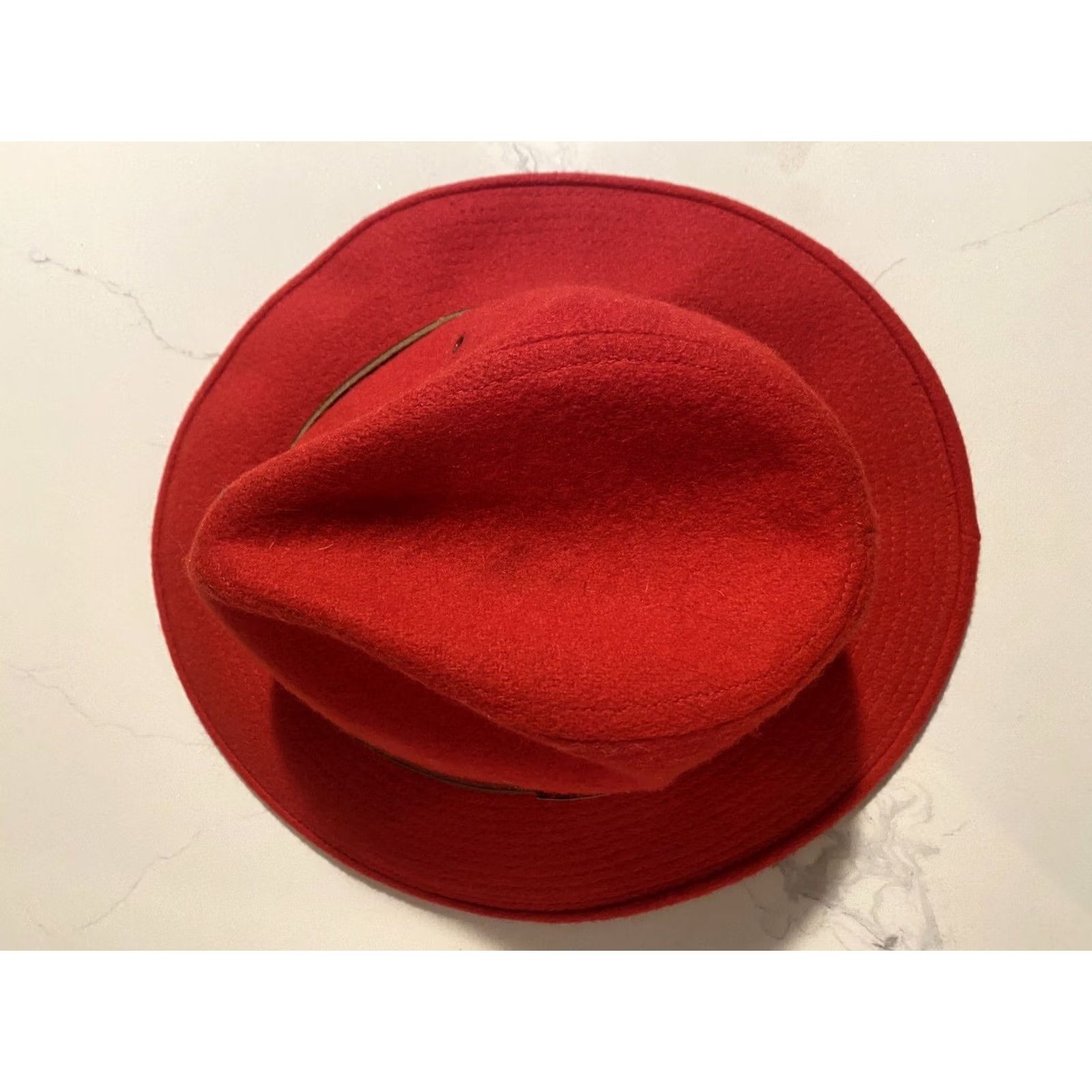 Eddie Bauer VINTAGE Eddie Bauer Women's Fedora Hat Wool Blend Red Size LG Made In USA Womens Fedora Hat Red Wool Blend Eddie Bauer USA LG Size ONE SIZE - 6 Thumbnail