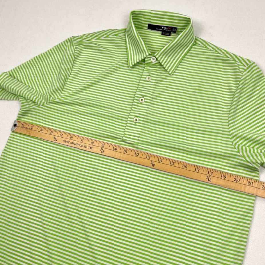 RLX Ralph Lauren RLX Ralph Lauren Polo Shirt Mens M Sunoco Gas Station Employee Green Stripe Golf Shirt Size US M / EU 48-50 / 2 - 6 Thumbnail