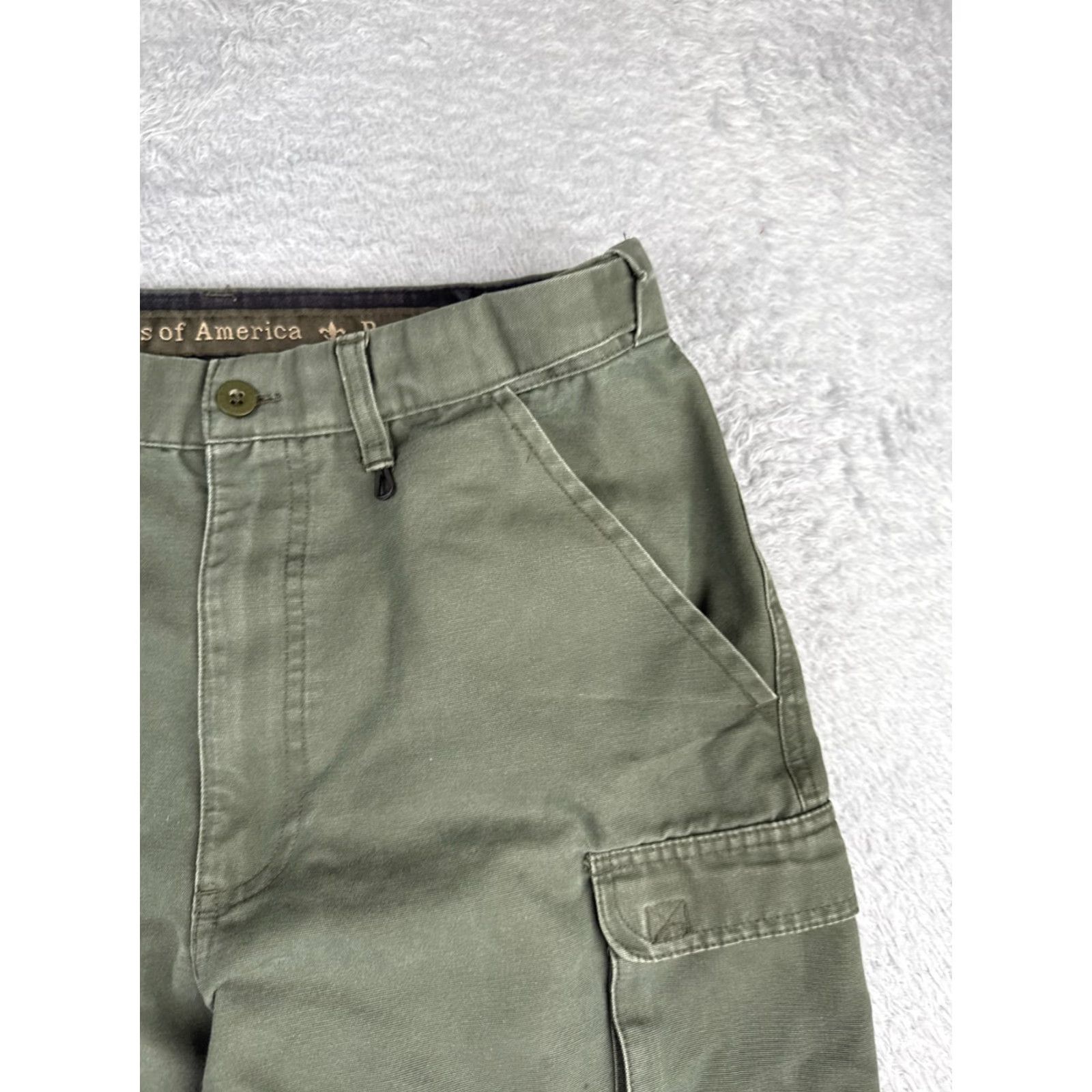 Vintage Boy Scouts Shorts Adult 30 Green Cotton Blend Convertible NO LEGS Cargo Mens Boys Read Size US 30 / EU 46 - 5 Thumbnail