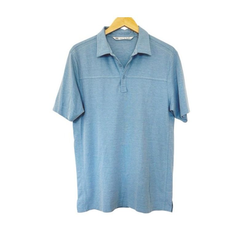 TravisMathew Travis Mathew Blue Short Sleeve Golf Polo Sz M Size US M / EU 48-50 / 2 - 2 Thumbnail