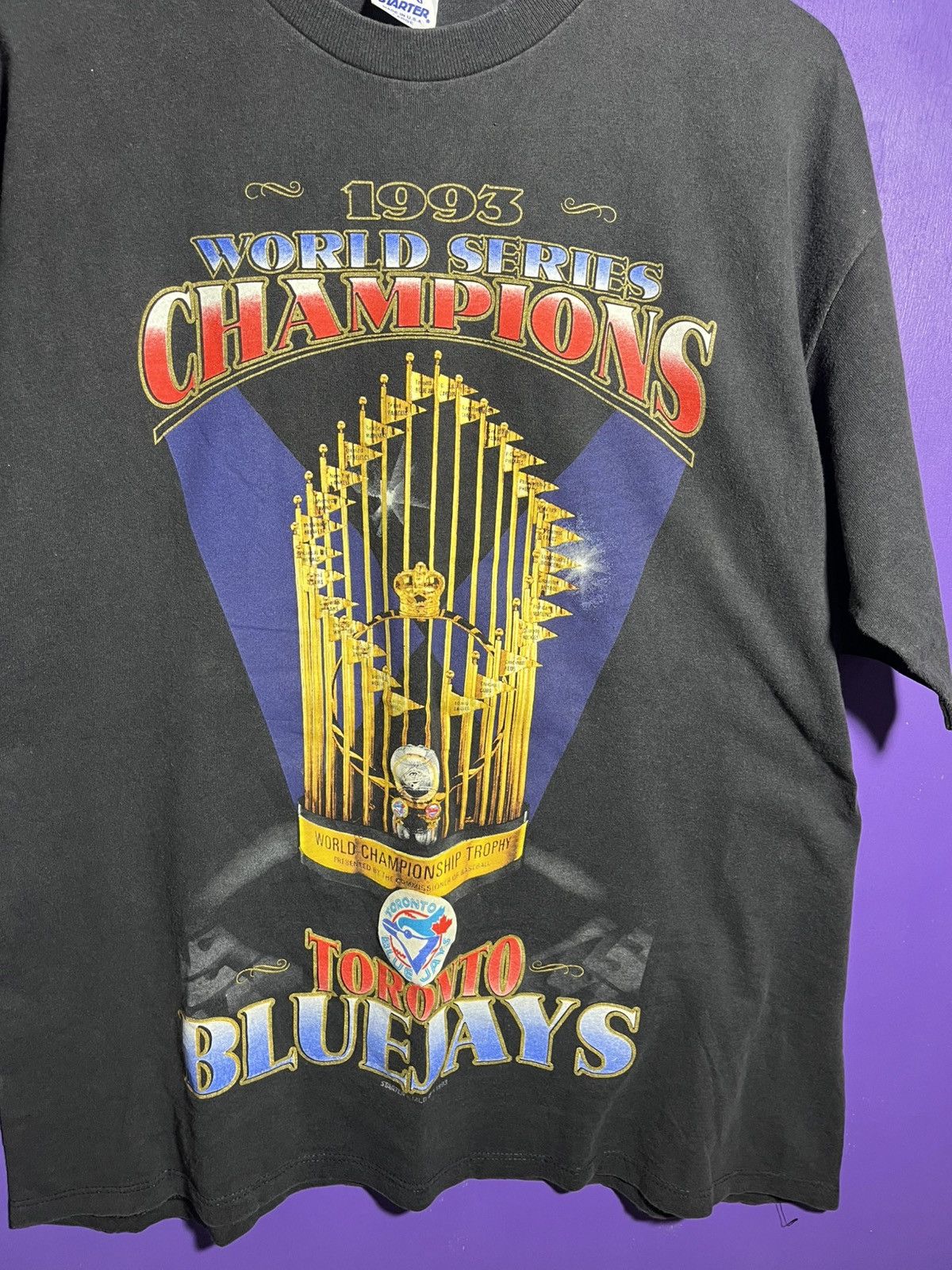 MLB Vintage 1993 Starter Toronto blue jays World Series t-shirt Size US L / EU 52-54 / 3 - 3 Thumbnail