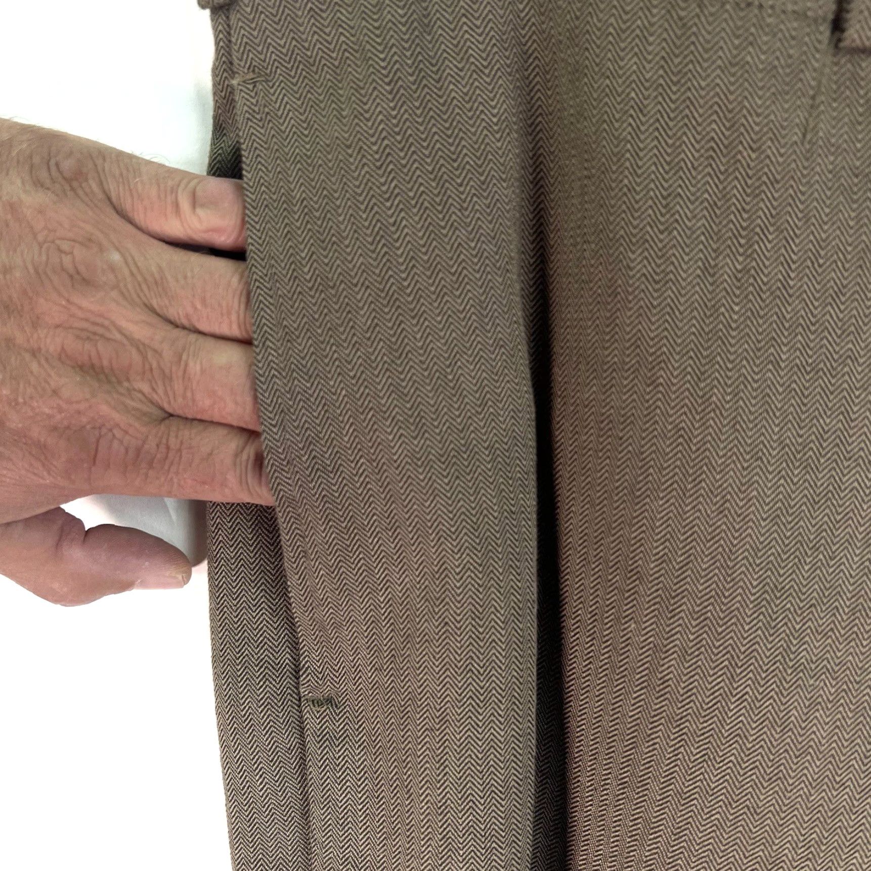 Lyle & Scott Lyle & Scott Scotland Hound's-tooth Flat Front Pants Mens 38 Brown 38X32 Size US 38 / EU 54 - 5 Thumbnail