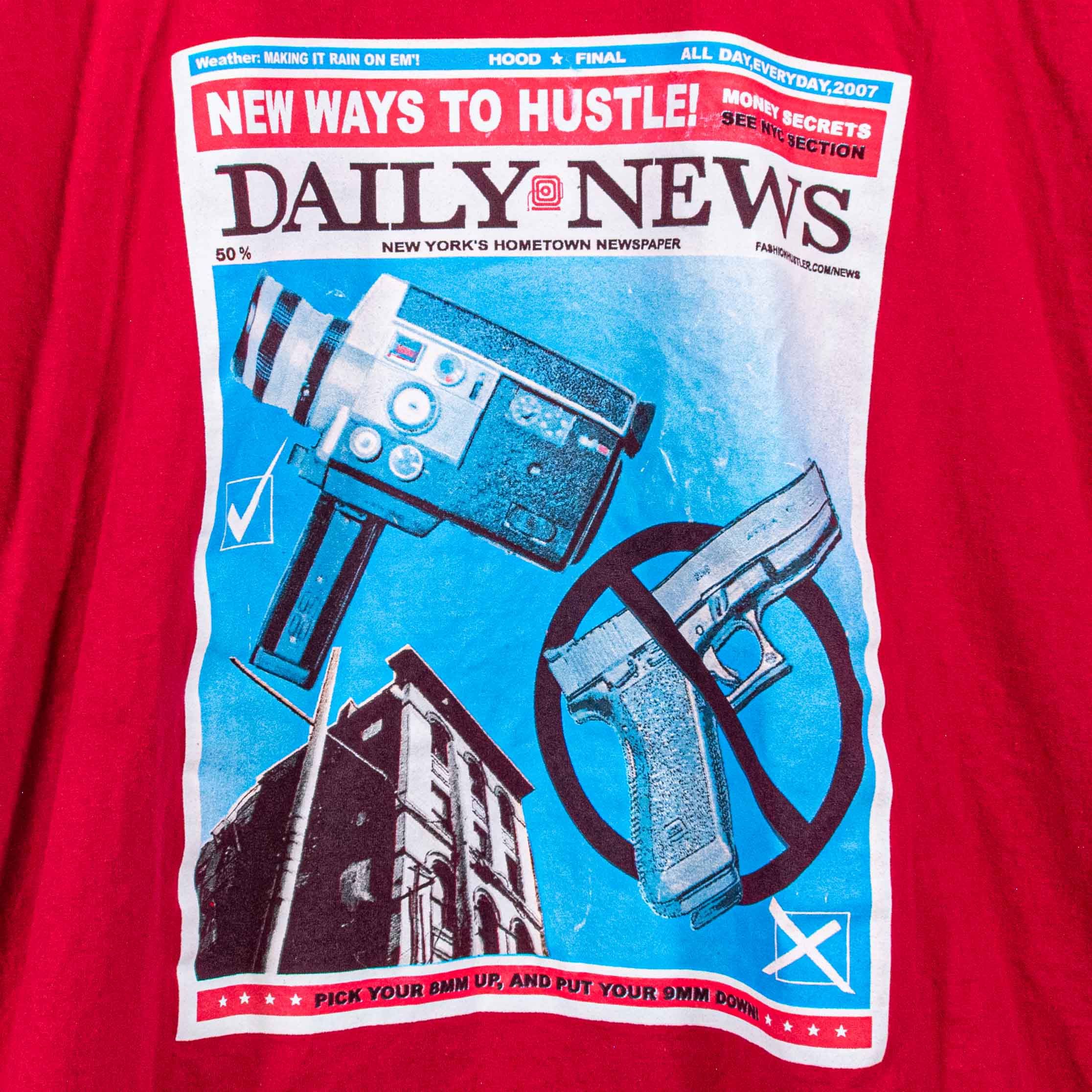 Vintage Pick Up Your 8mm Put Down Your 9mm Hustle T-Shirt Baggy Size US XL / EU 56 / 4 - 4 Thumbnail