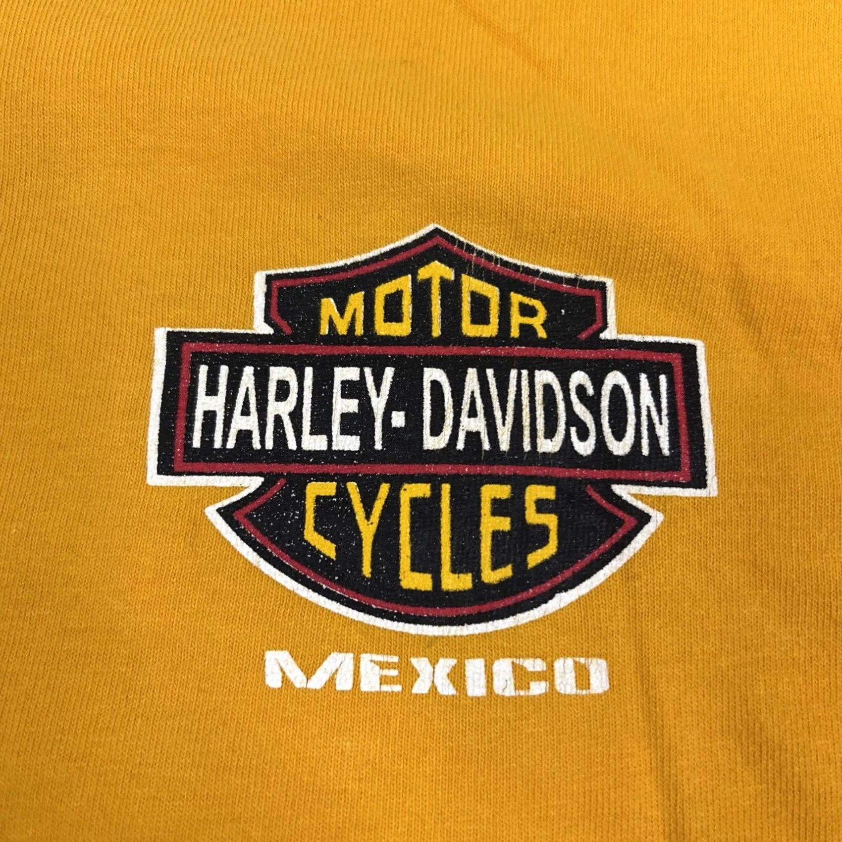 Vintage Vintage Harley Davidson Shirt Mens Size XL Yellow Isla Mujeres Yazbek Mexico Size US XL / EU 56 / 4 - 2 Thumbnail