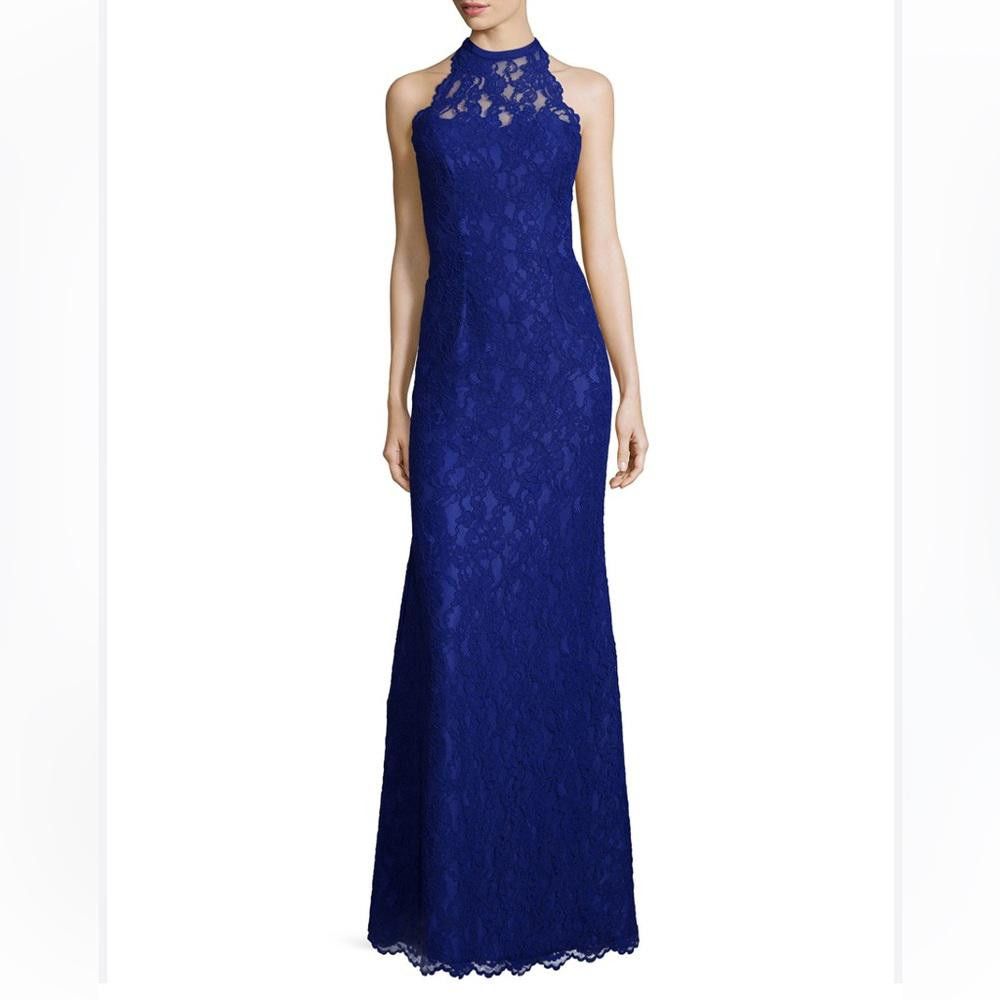Nicole Miller Nicole Miller l Halter Lace Mermaid Gown Size 4 Size S / US 4 / IT 40 - 1 Thumbnail