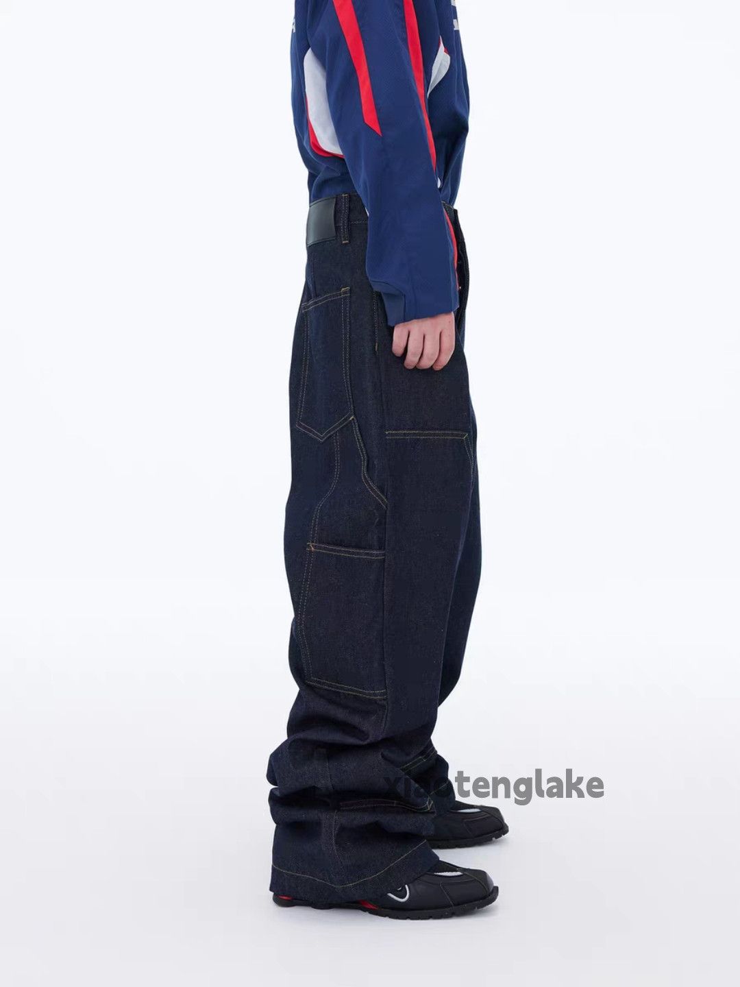 Jean xtl asaprocky Balenciaga style loose baggy cargo jeans Size US 32 / EU 48 - 5 Thumbnail