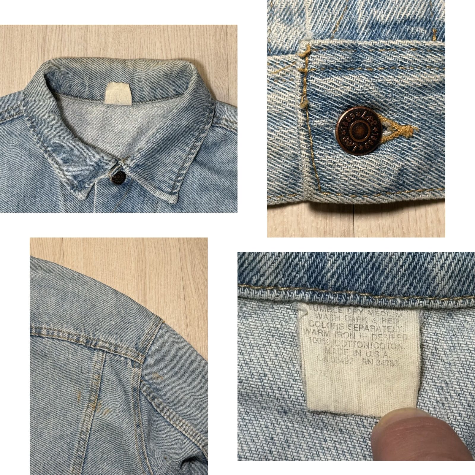 Lee VINTAGE Lee Riders Boston Chicken Denim Jacket XL Market Fast Food 80s Mens Blue Size US XL / EU 56 / 4 - 8 Thumbnail