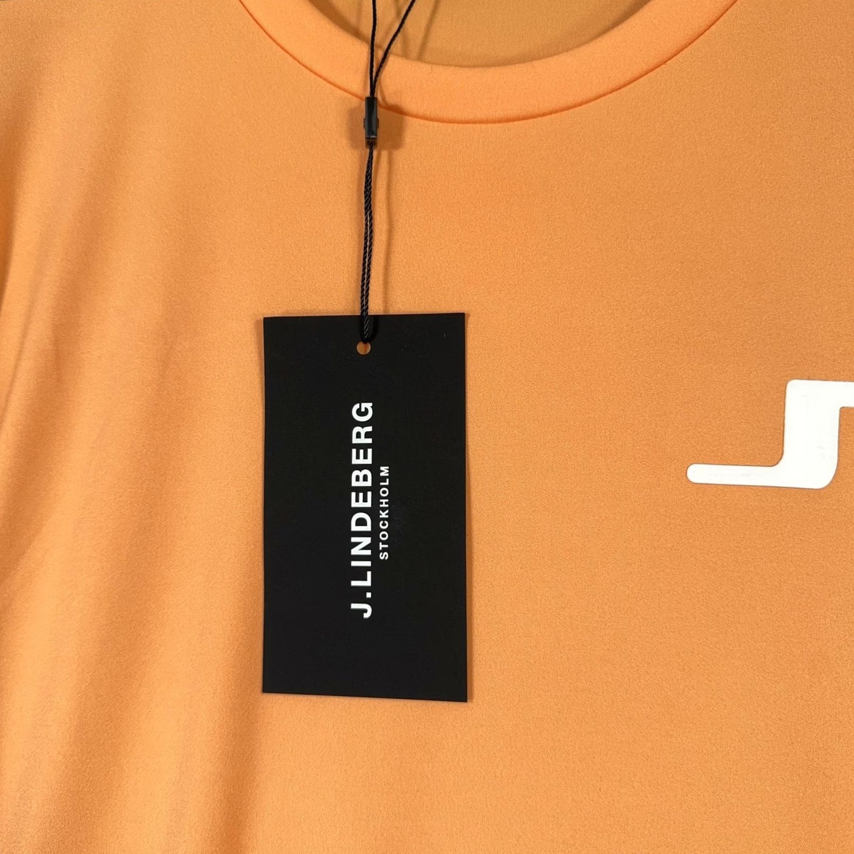 J.Lindeberg J.Lindeberg Shirt Mens M Mock Orange Ade T Shirt Performance Golf Athletic Shirt Short Sleeve Crew Neck Polyester Jersey Size US M / EU 48-50 / 2 - 7 Thumbnail