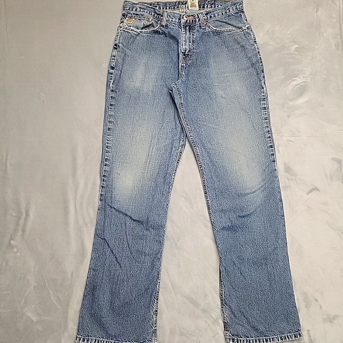 Denime Cinch Jeans Mens 33x34 Blue 100% Cotton Denim Silver Label Western Cowboy Ranch Jeans Mens 33 Blue Cotton Denim Western Cowboy Ranch Size US 33 - 2 Thumbnail