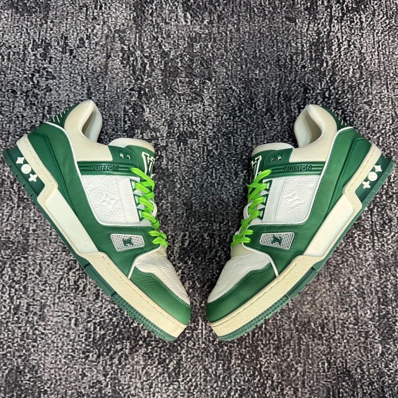 Louis Vuitton Louis Vuitton Green Trainer Sneakers for Men -2508 Size US 9.5 / EU 42-43 - 7 Thumbnail