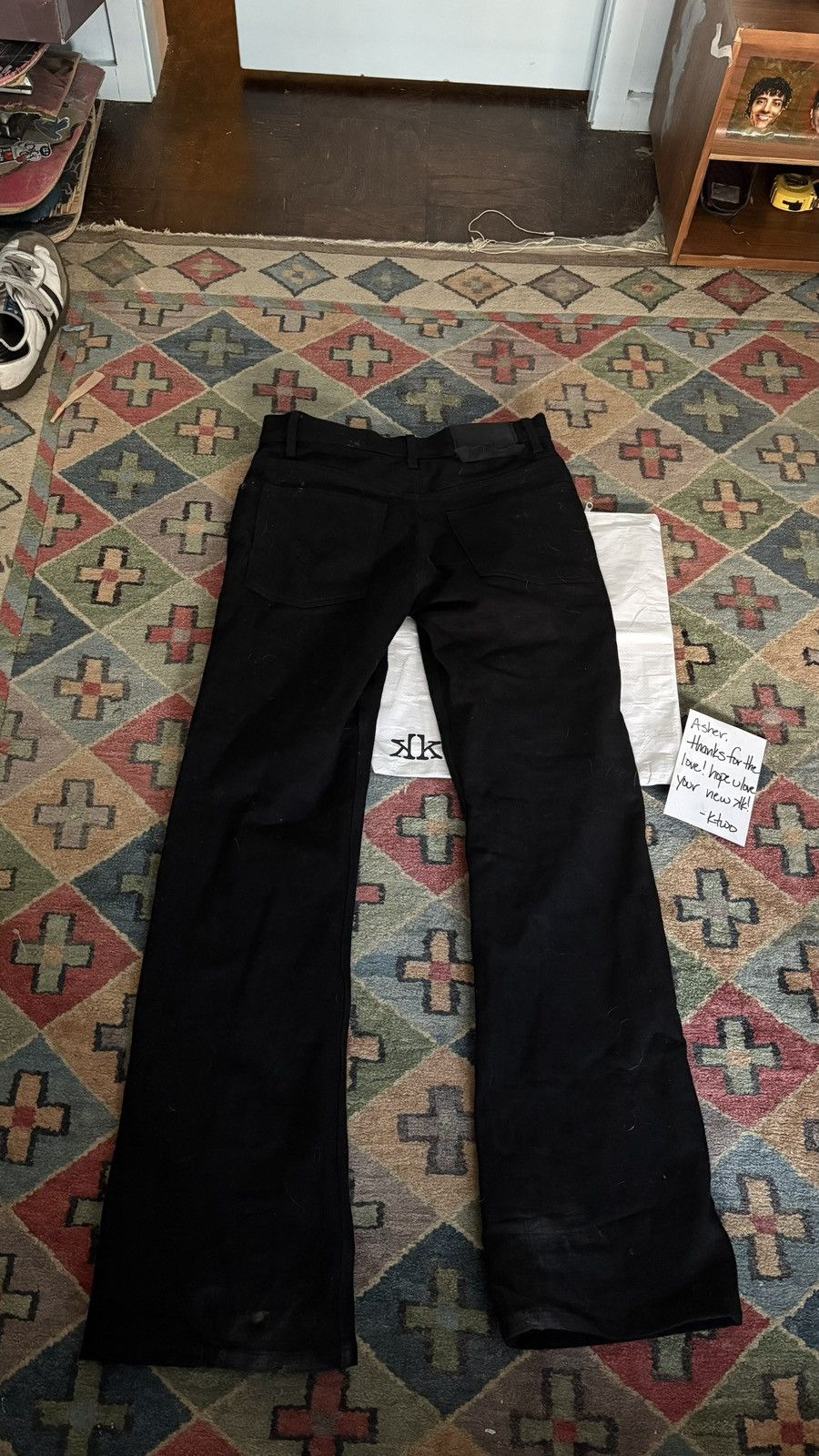 K-Two Studios 16oz KTWO crosshatch bootcut denim Size US 32 / EU 48 - 1 Thumbnail