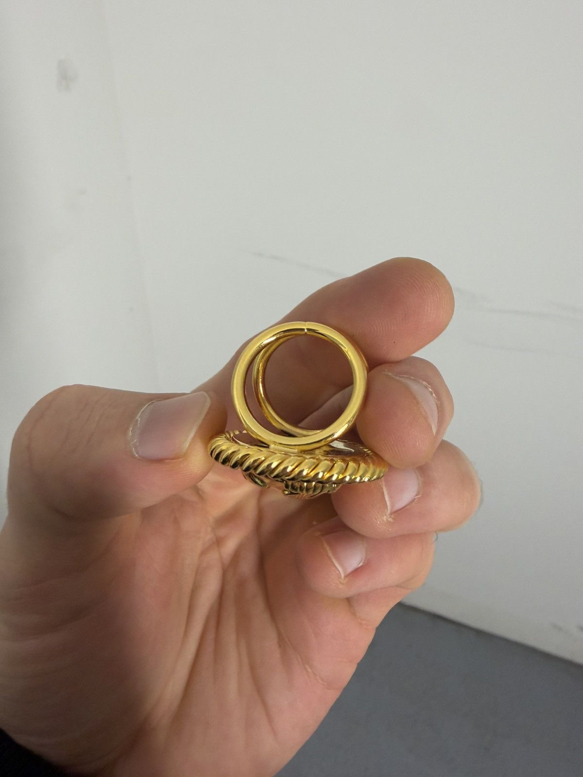 Salvatore Ferragamo Vintage Salvatore Ferragamo Image Gold Plated Ring Size ONE SIZE - 3 Thumbnail