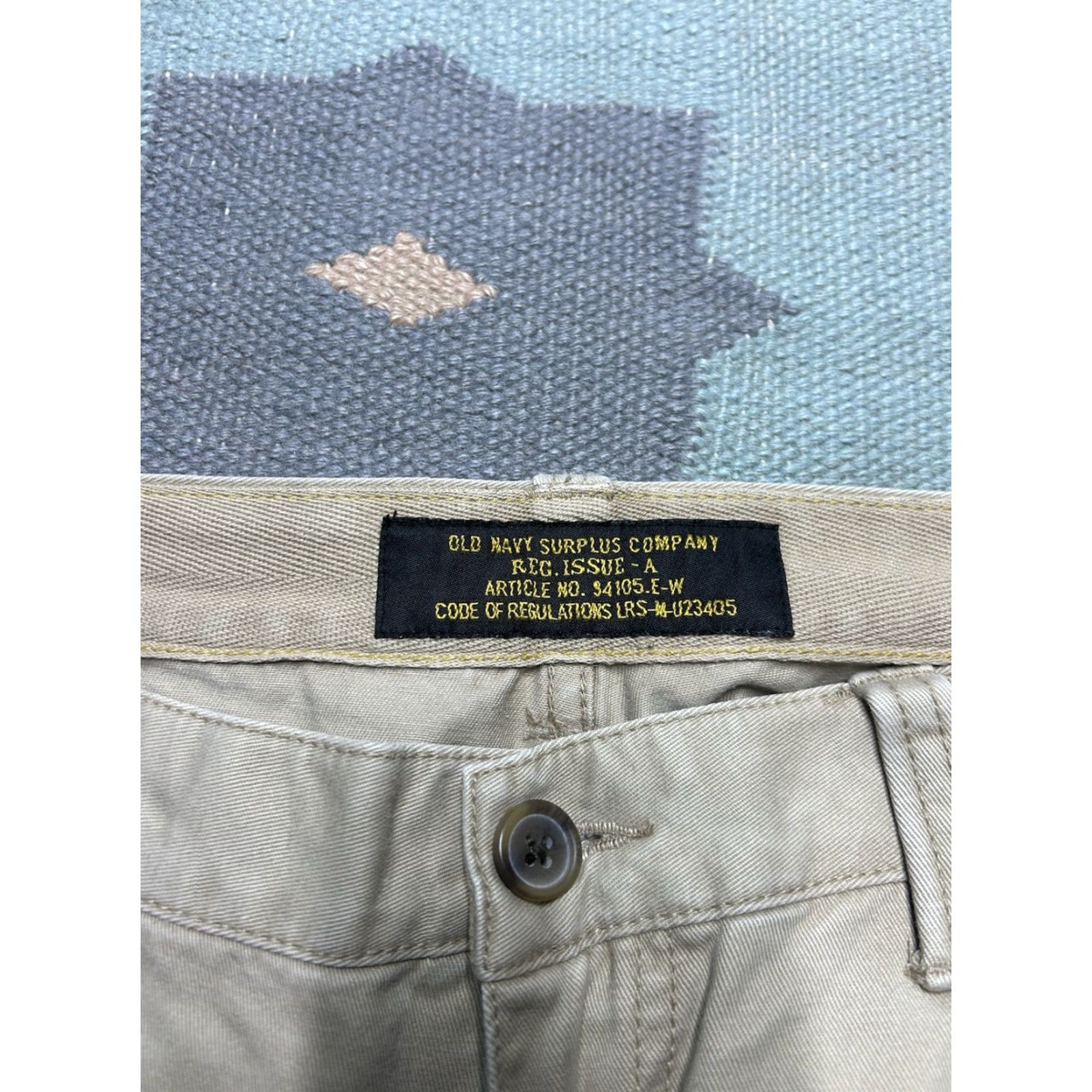 Old Navy VINTAGE NAVY Surplus Pants Chino Twill Military Style Khaki Tan 32x33 Mens Size US 32 / EU 48 - 4 Thumbnail