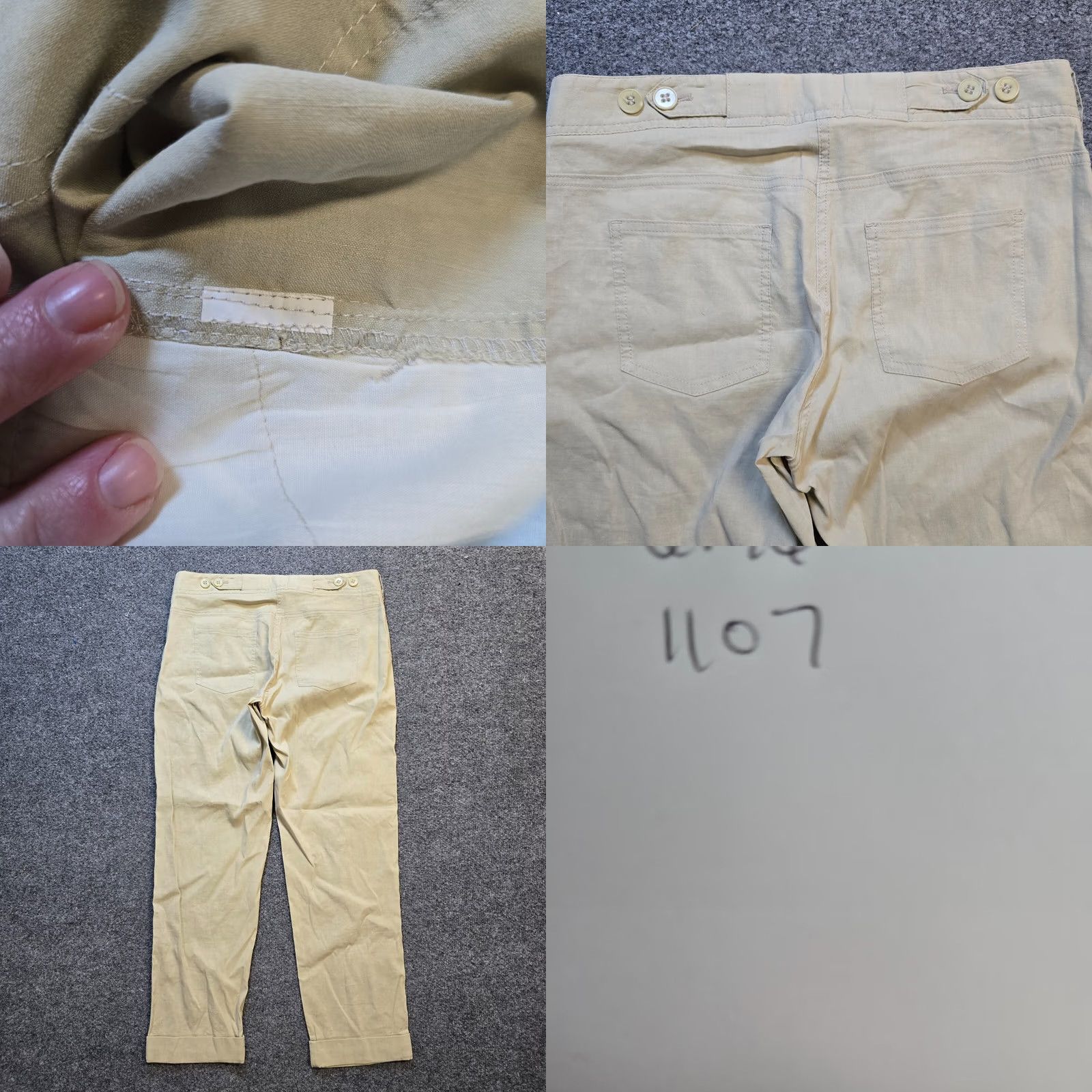 Theory Theory Pants Womens Size 2 Beige Tan Straight Leg Cuffed Minimal Career Capsule Dress Pants City Preppy Fall Spring Winter Womens Size 26" / US 2 / IT 38 - 8 Thumbnail