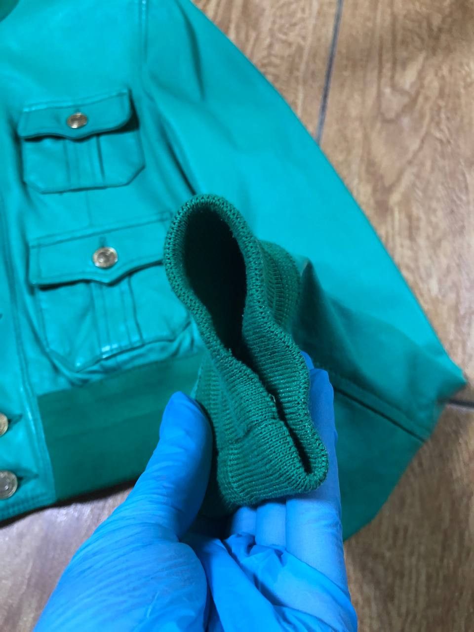 Dsquared2 Leather biker jacket Dsquared2 Green Leather Vera Pelle Size L / US 10 / IT 46 - 18 Thumbnail