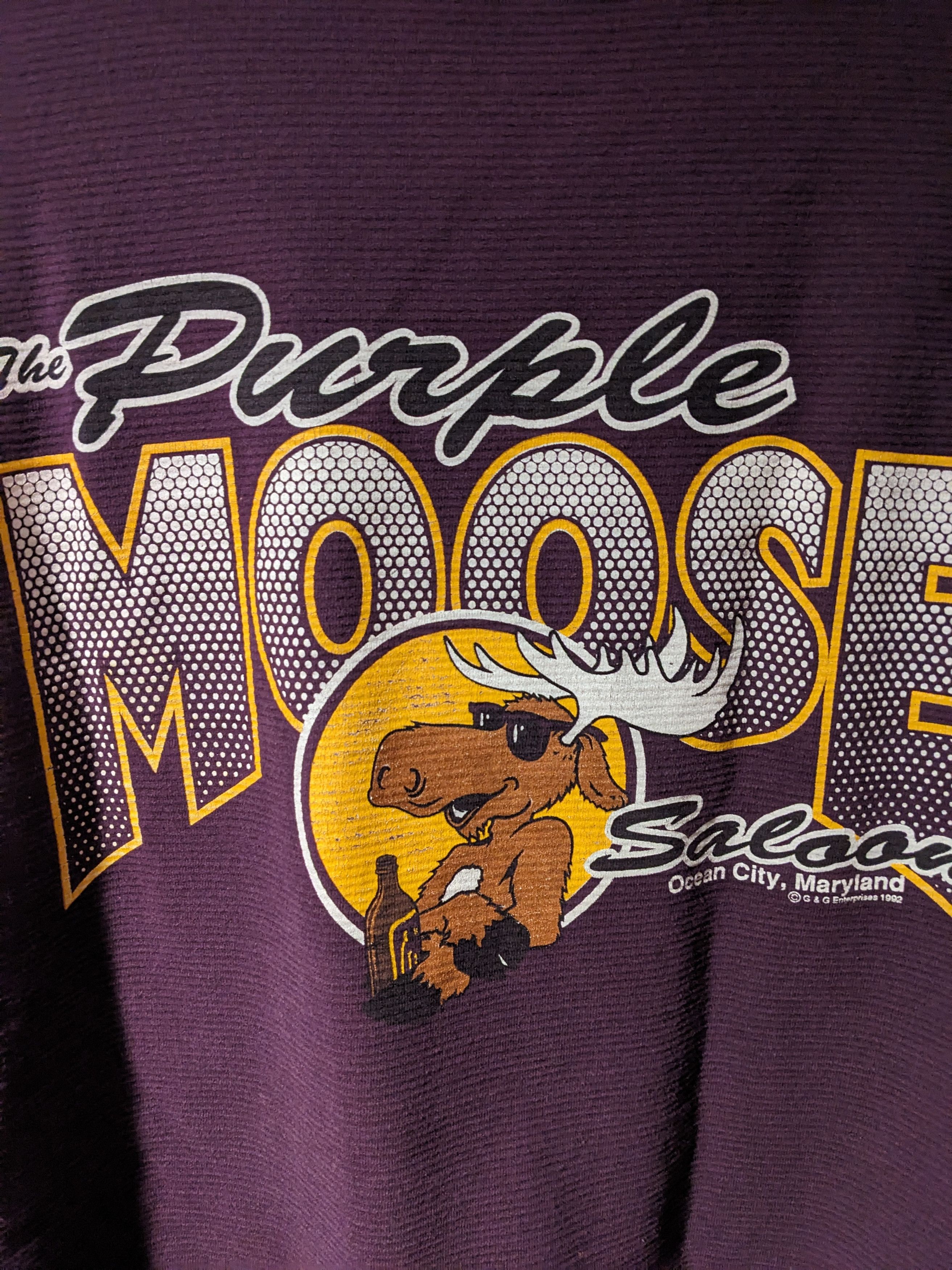 Jerzees × Vintage Vintage 1992 The Purple Moose Saloon XX-Large Sweatshirt Size US XXL / EU 58 / 5 - 2 Thumbnail