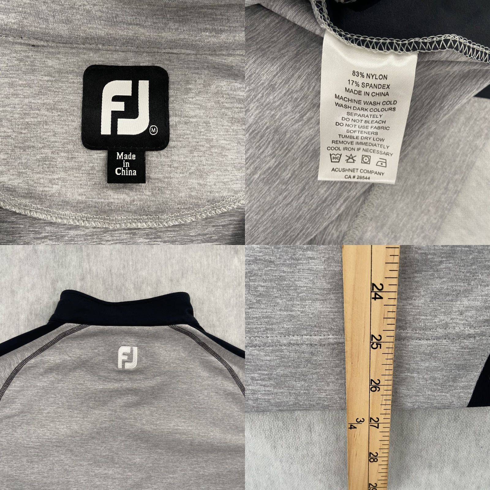 Footjoy VINTAGE FootJoy Golf Pullover Sweater 1/4 Zip Adult Medium Gray 2015 Solid Mock Neck Long Sleeve Mens Size US M / EU 48-50 / 2 - 8 Thumbnail