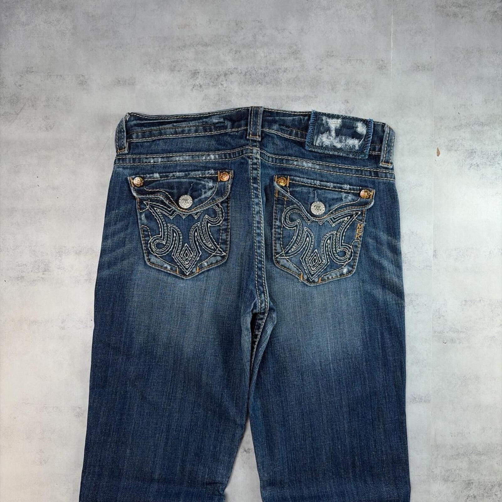 Other Y2K Blue MEK Denim Grunge Bootcut Gothic Denim Jeans Size 30" / US 8 / IT 44 - 2 Thumbnail