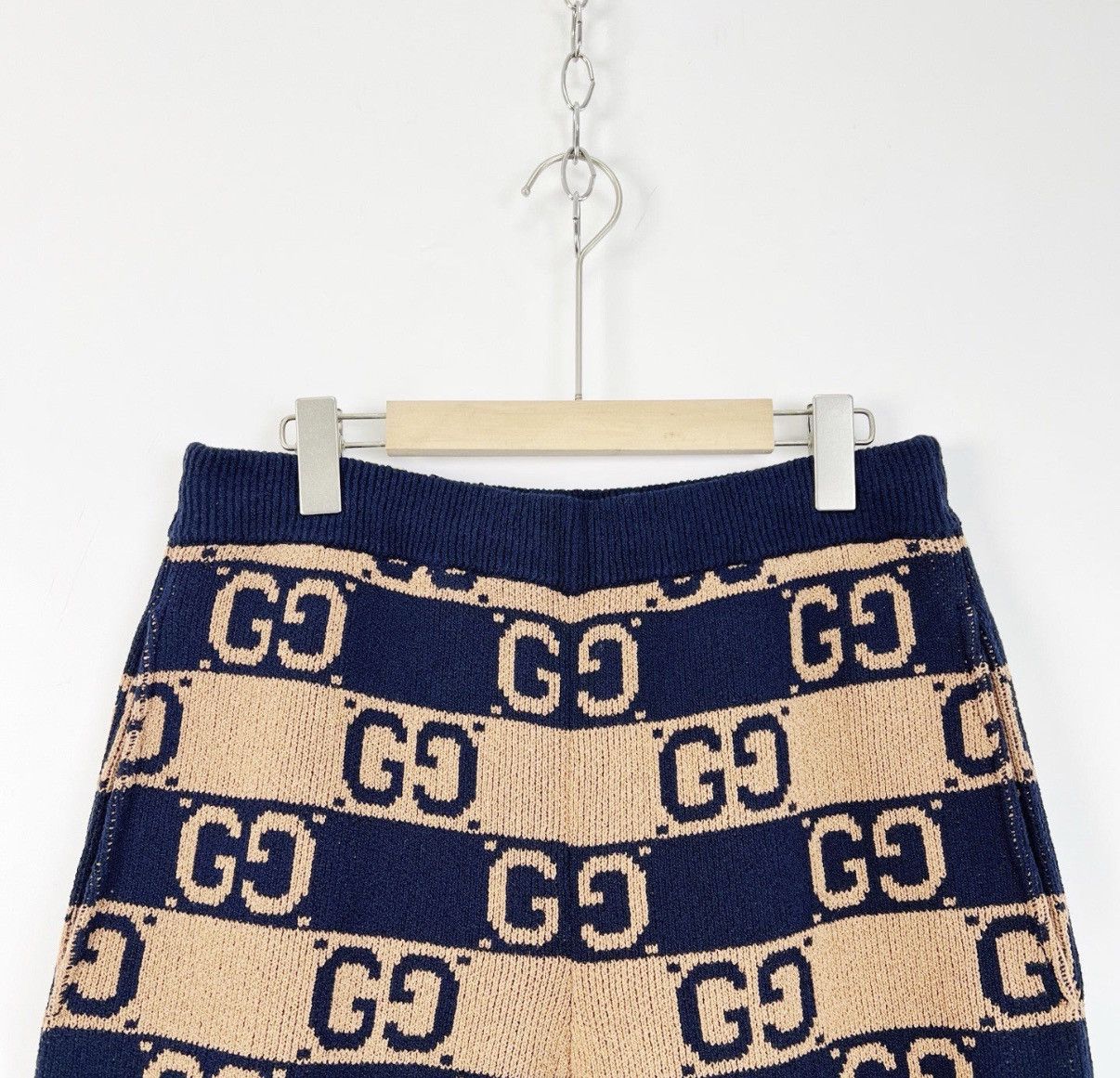 Gucci GUCCI Khaki Color-Block Jacquard Mid-Rise Shorts K12 Size 27" / US 4 / IT 40 - 3 Thumbnail
