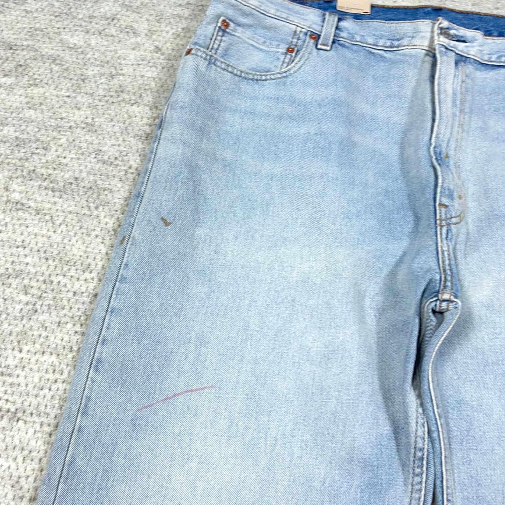 Levi's Levi's 550 Jeans Men 42x30 Relaxed Tapered Fit Blue Denim Cotton 5-Pocket Distressed? No Distressed Light Wash Baggy N/A Size US 42 / EU 58 - 7 Thumbnail