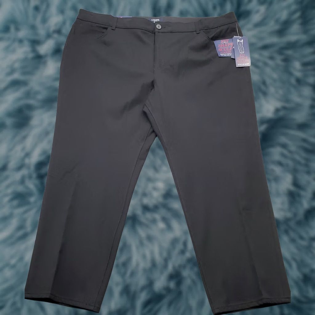 Chaps Chaps Womens 26W Black Slim Fit Mid Rise Comfort Elastic Straight Leg Pants Size 26" / US 2 / IT 38 - 1 Thumbnail