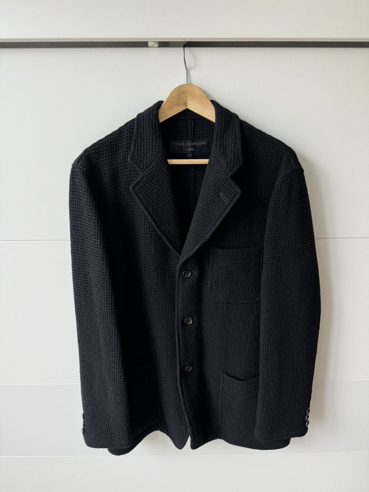 Comme des Garcons Homme [L] Wool Blazer in Black (FW00) Size US L / EU 52-54 / 3 - 1 Thumbnail