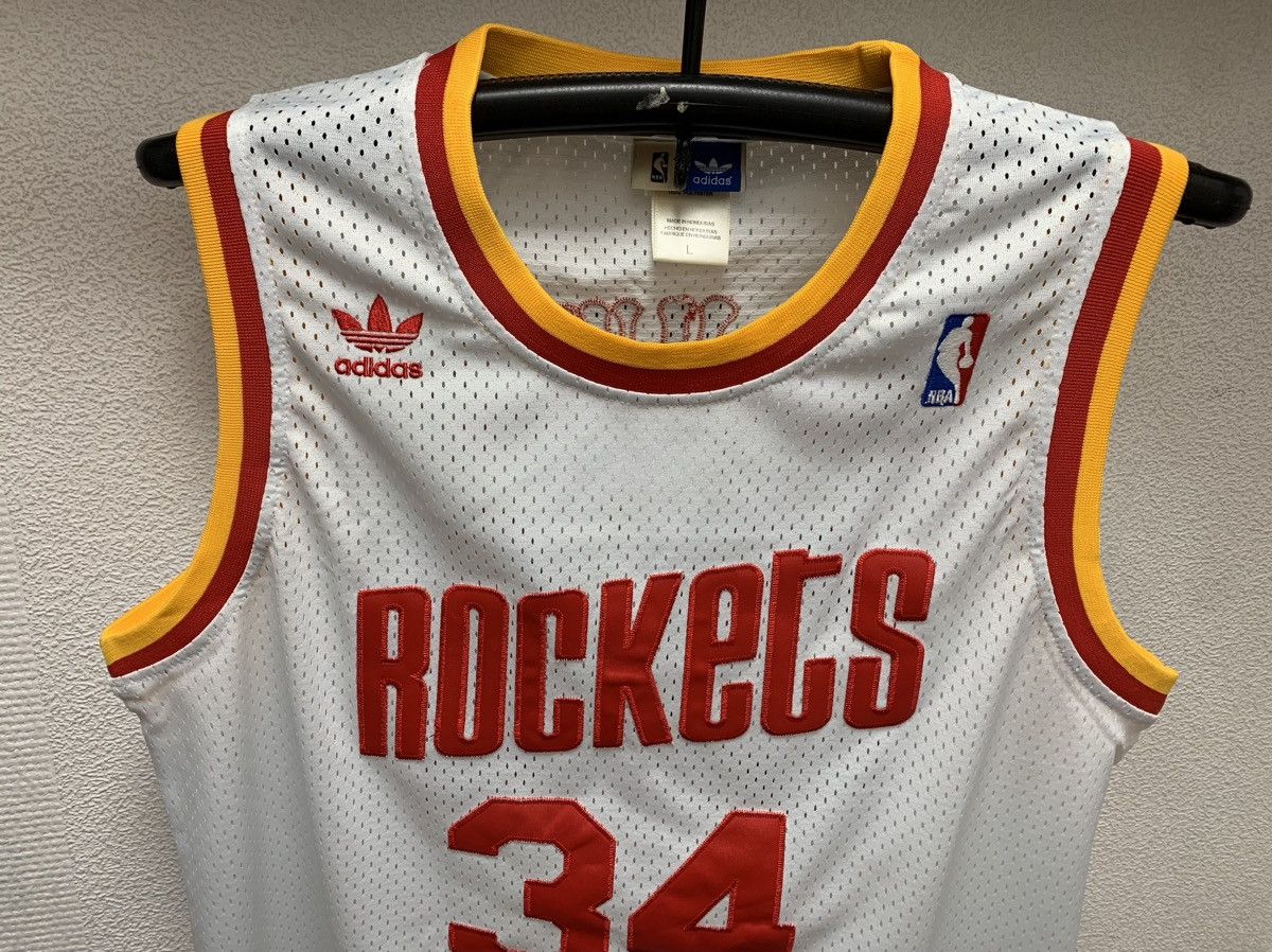 Adidas Olajuwon adidas nba jersey Houston rockets L sz 34 vintage Size US L / EU 52-54 / 3 - 3 Thumbnail